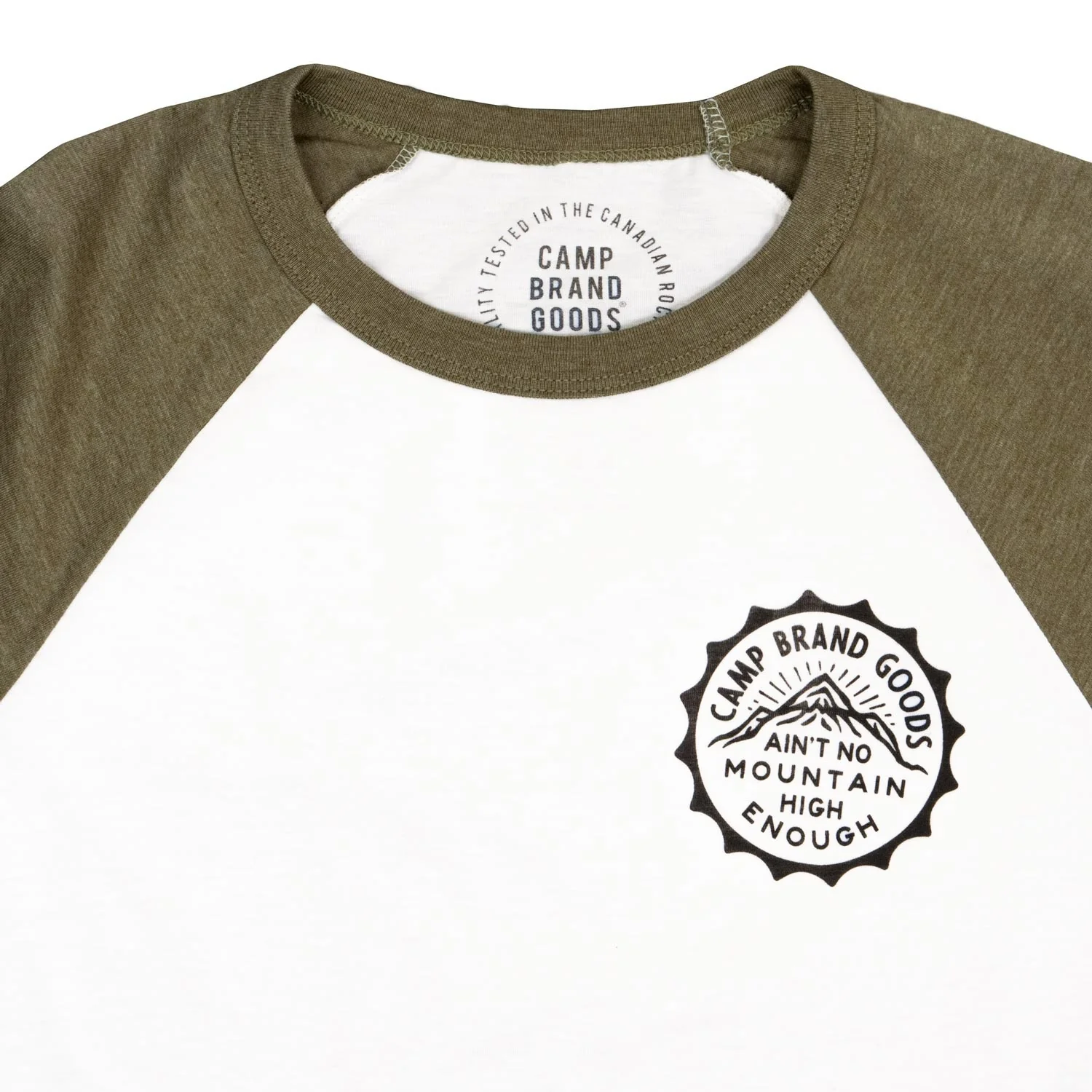 Camp Brand Goods Mountain High unisex baseball tee - Image 2