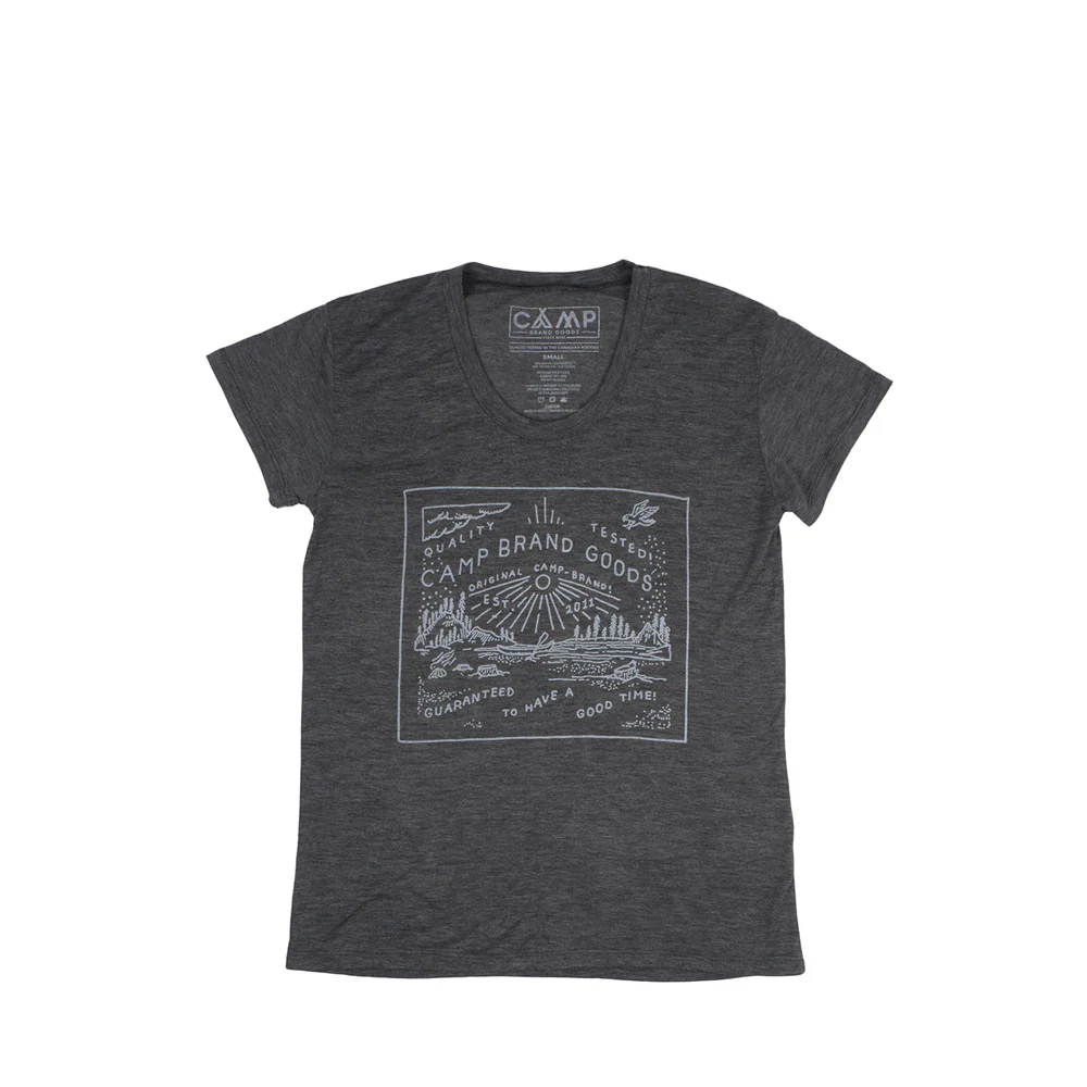 Camp Brand Goods Womens Camp Stamp Loose tee
