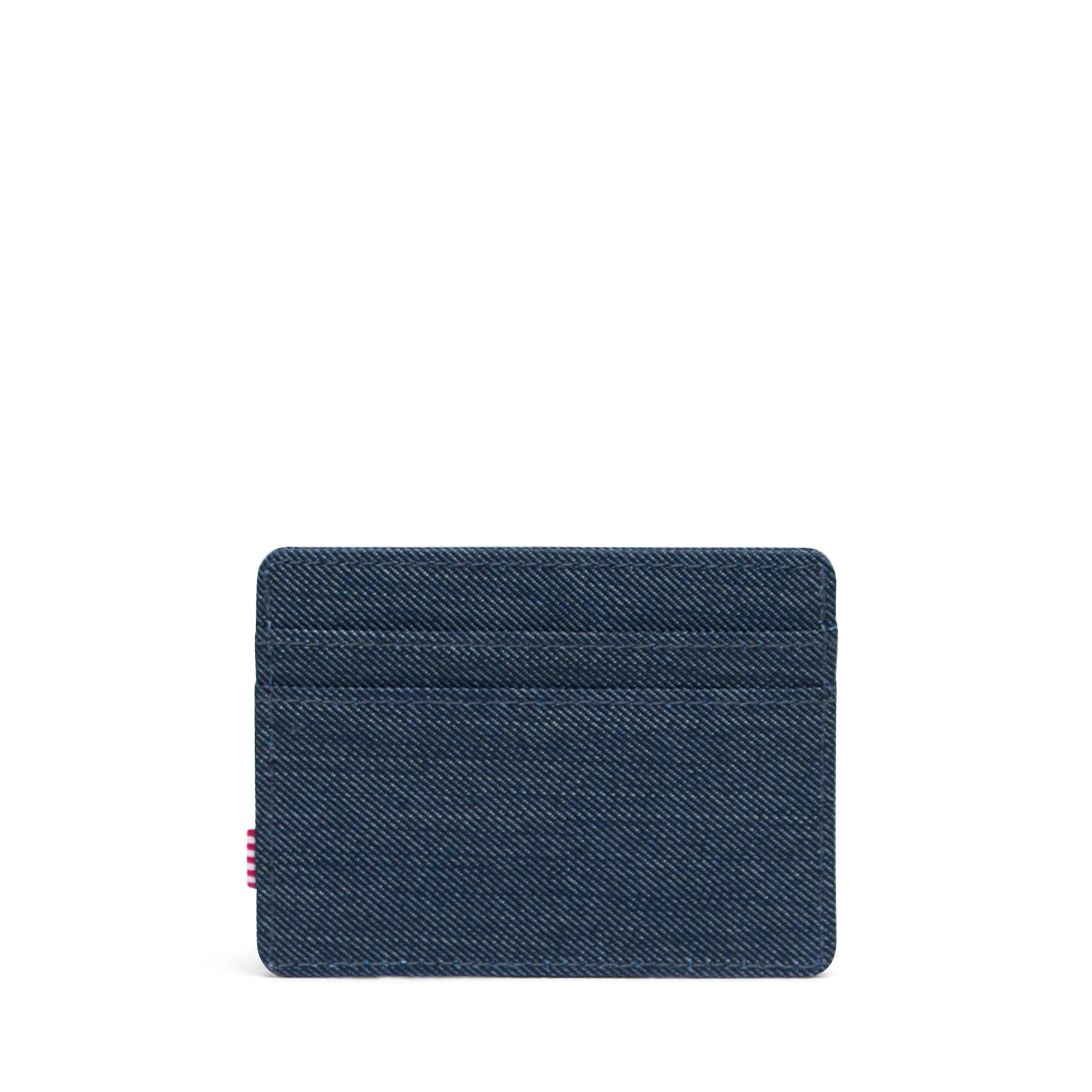 Herschel Charlie wallet, indigo denim crosshatch/saddle brown - Image 2