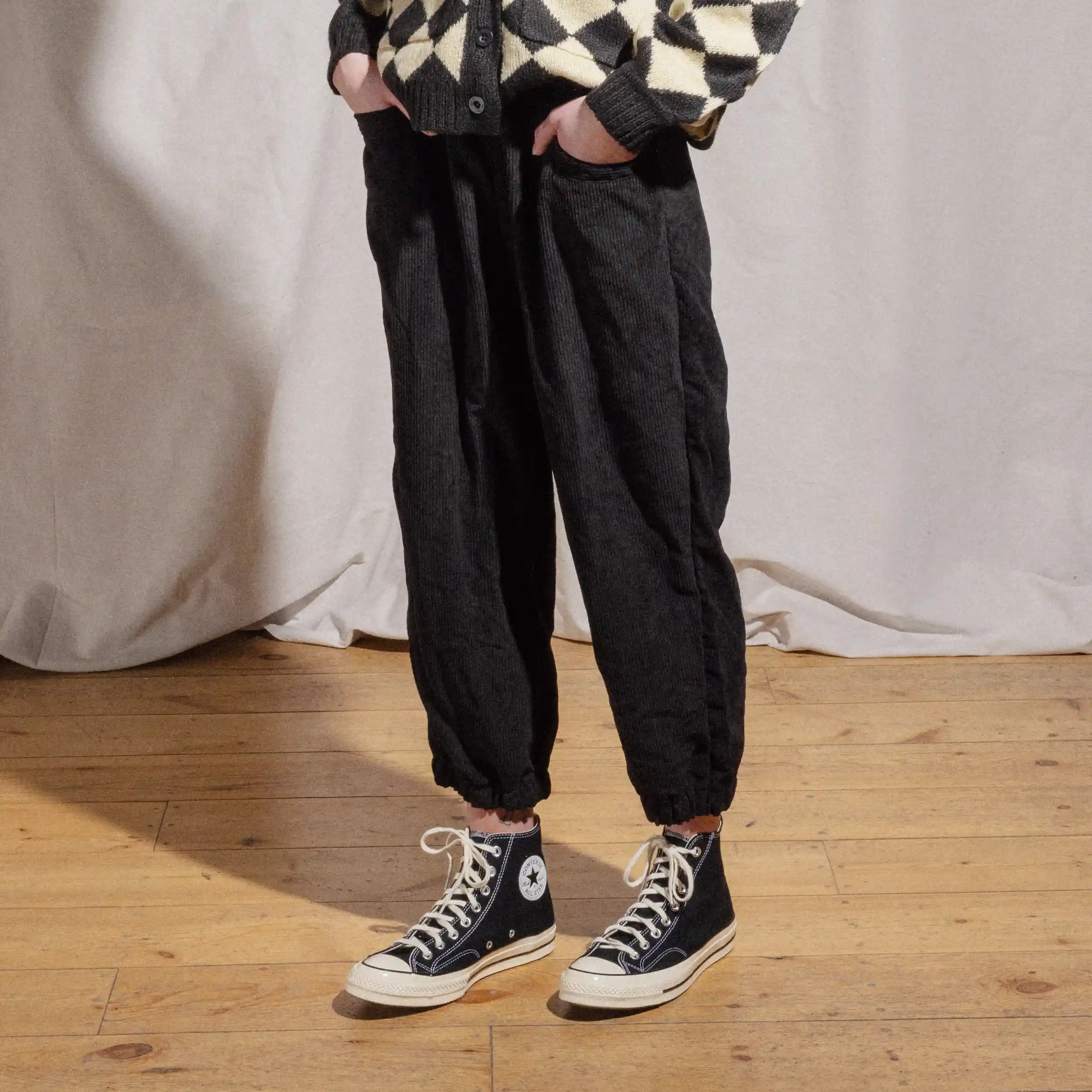 Womens Corduroy Pocket Front Pants