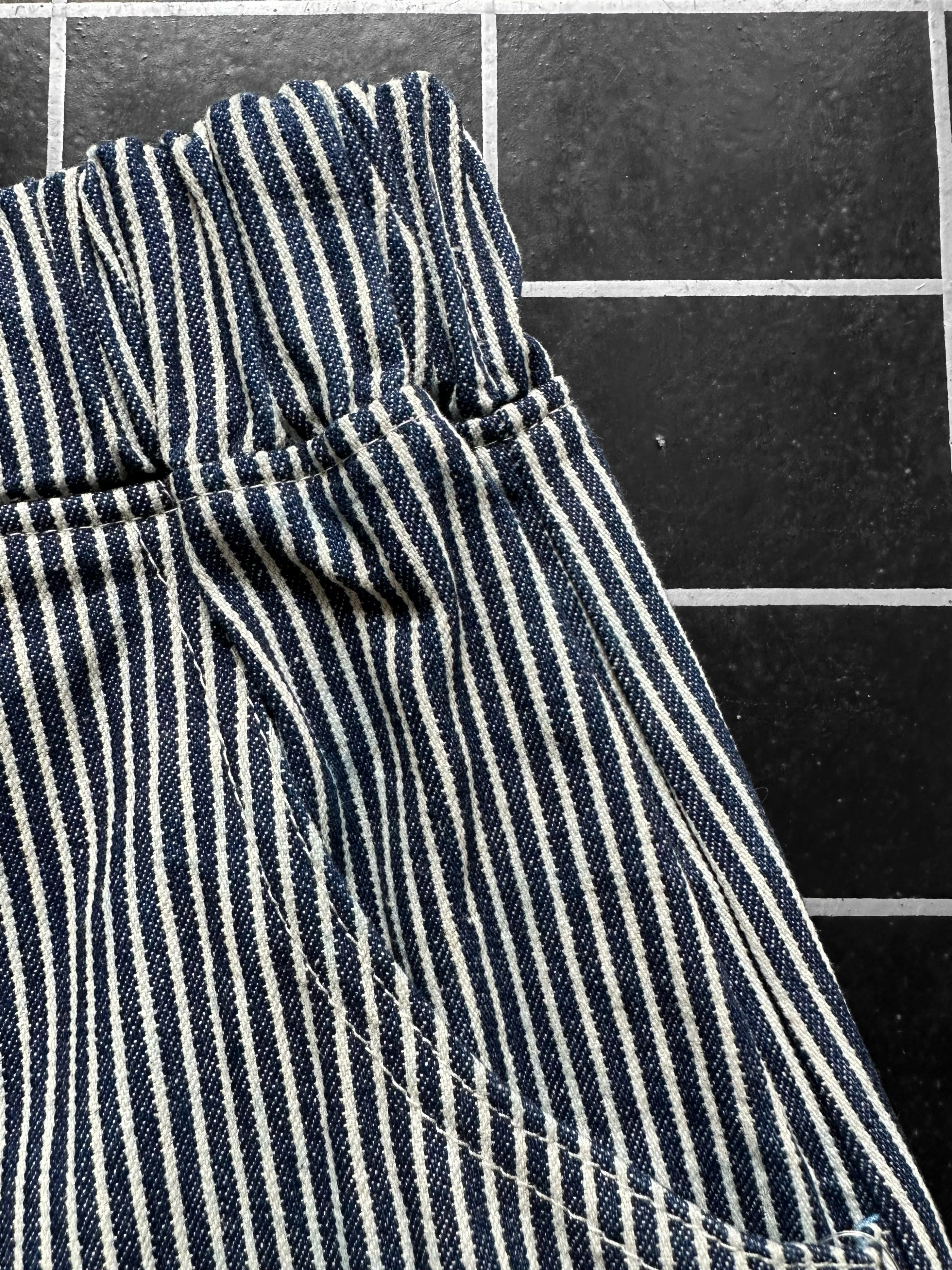 CUB Alia Shorts, Indigo Engineer Stripe (Long) - Image 2