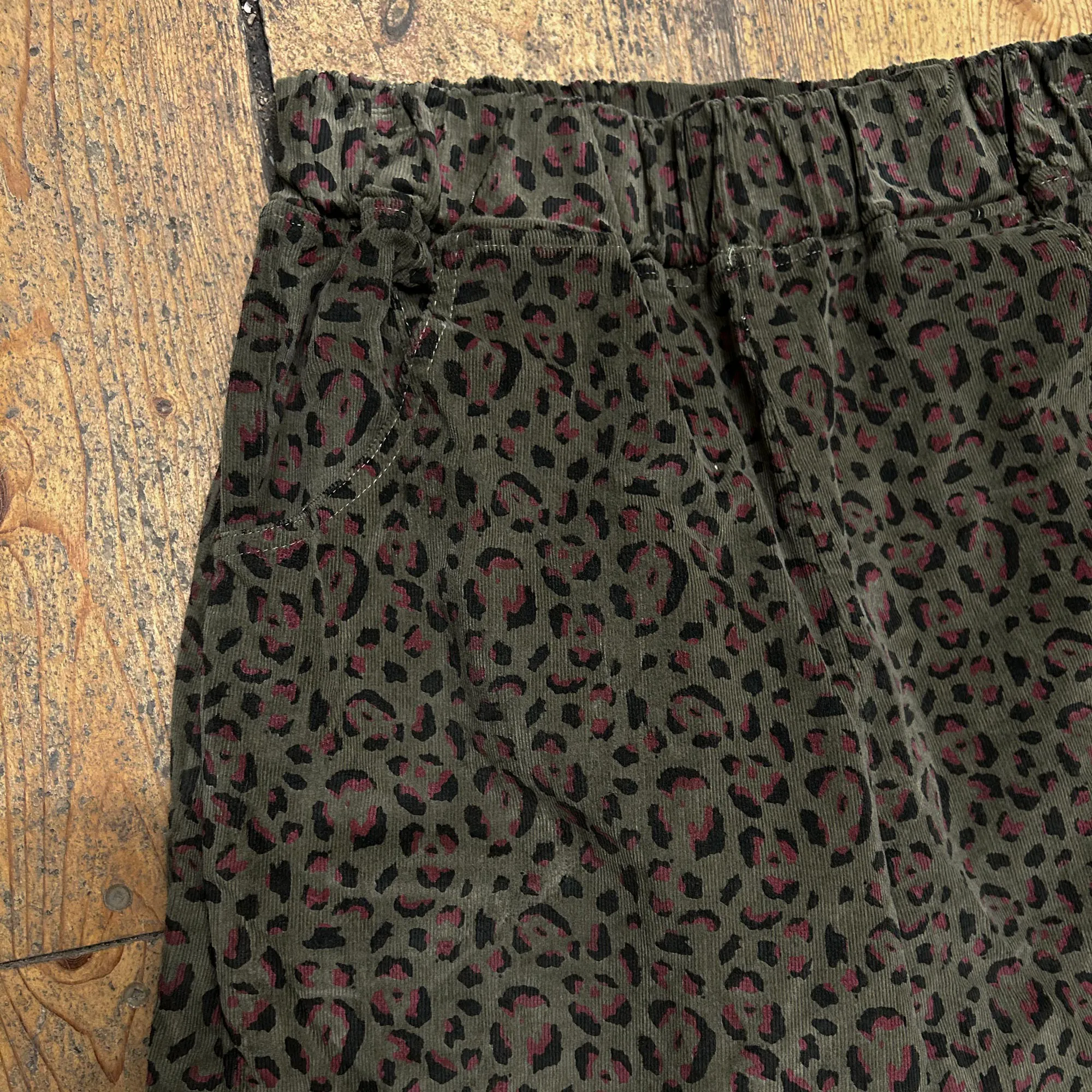 CUB Brett Pants, olive leopard corduroy - Image 2
