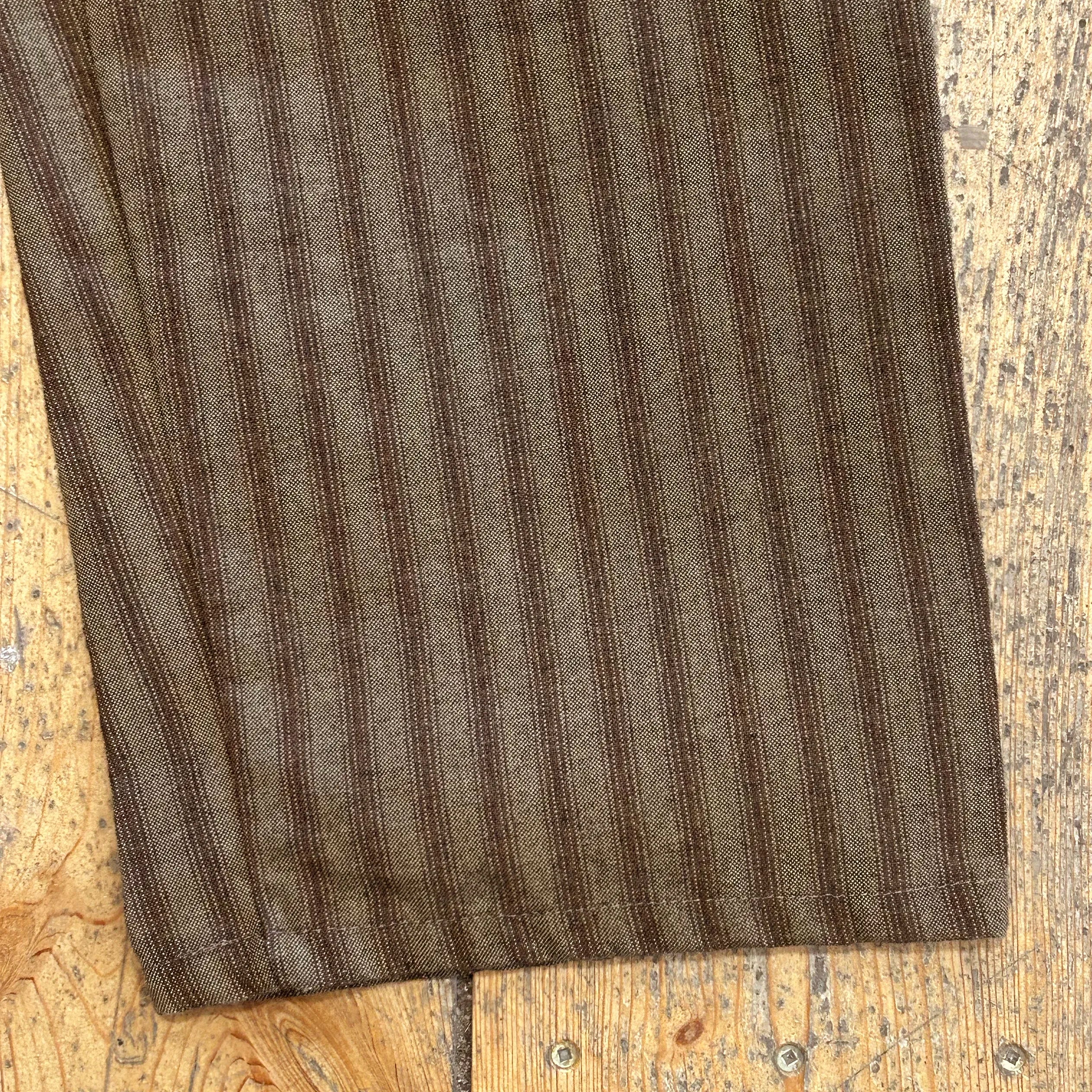 CUB Mia Pants, woven brown stripe - Image 2