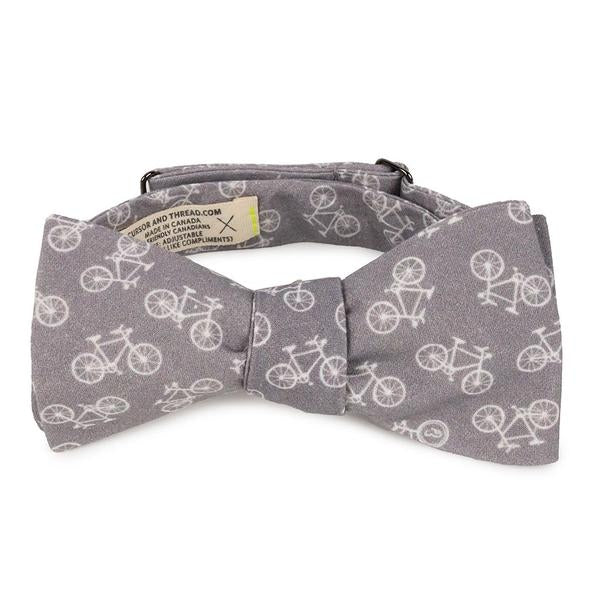 Cursor & Thread Bike bow tie - grey
