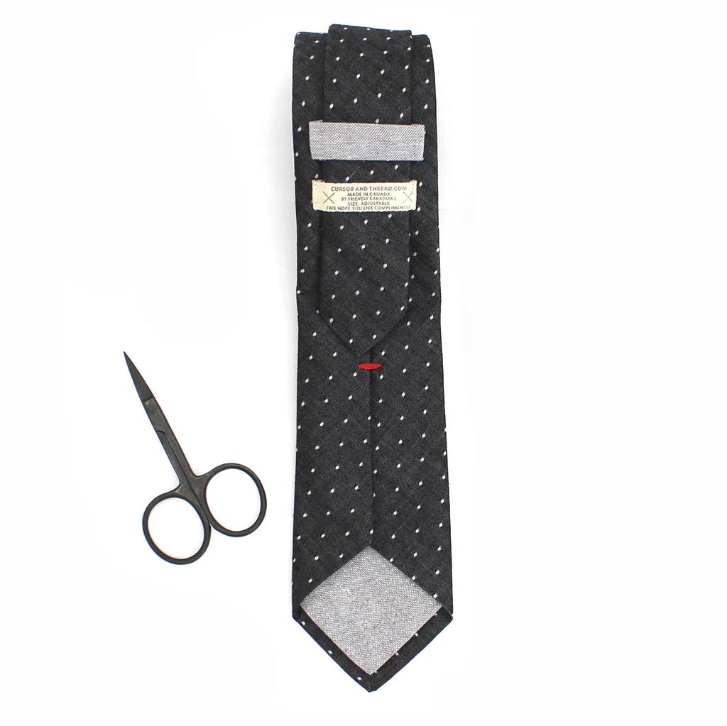Cursor & Thread Henry Black chambray neck tie
