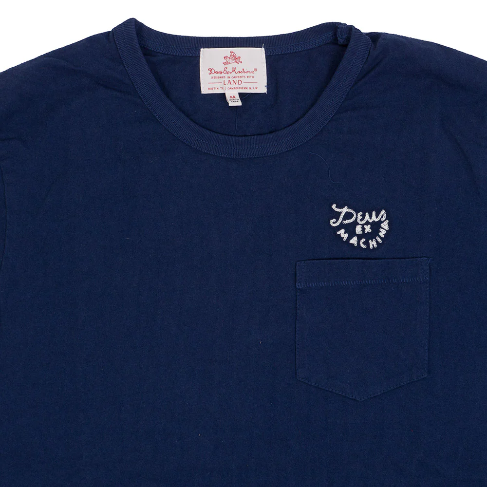Deus Ex Machina Halfie Wei Slim Fit Pocket Tee - Image 2