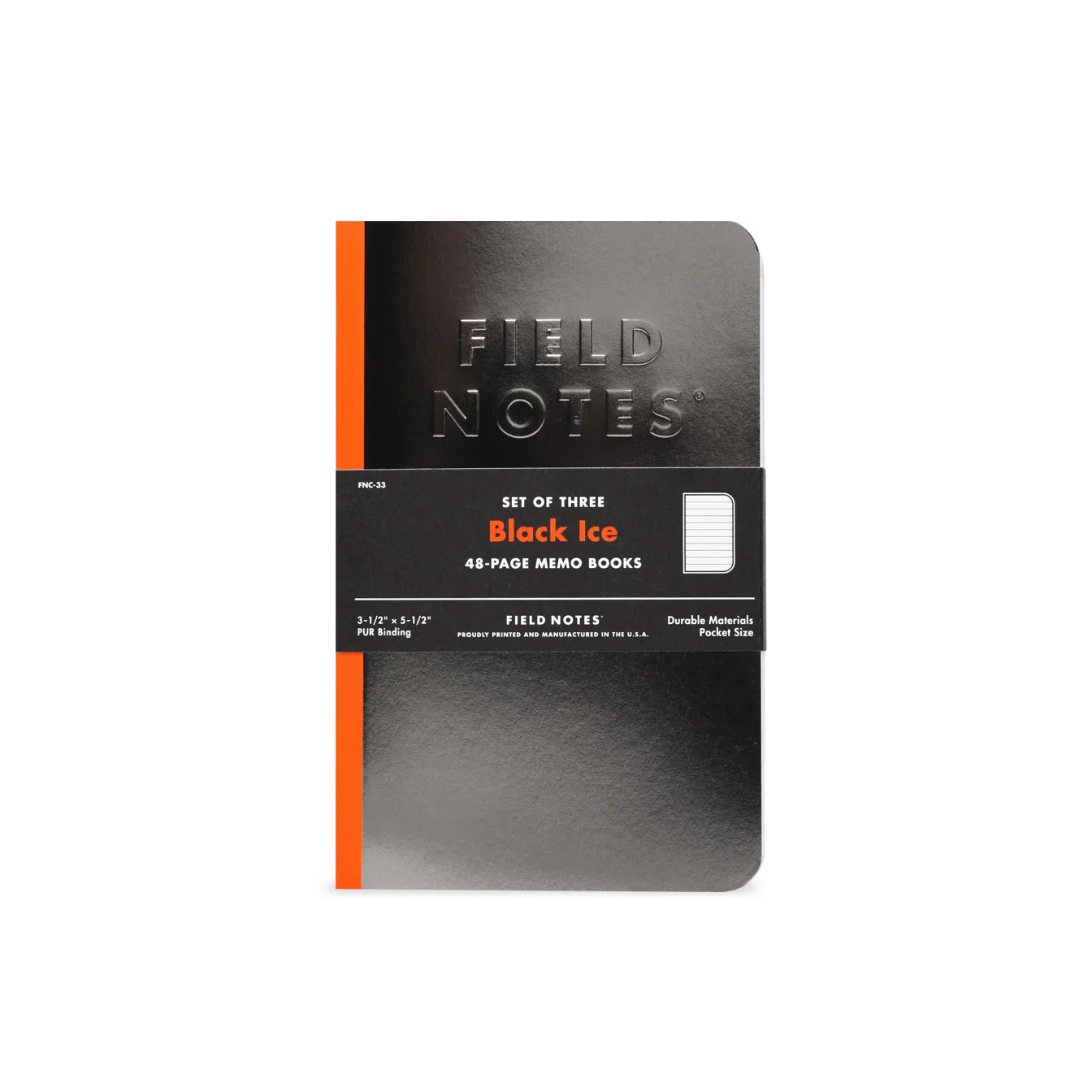 Field Notes Black Ice 3-Pack Notebooks