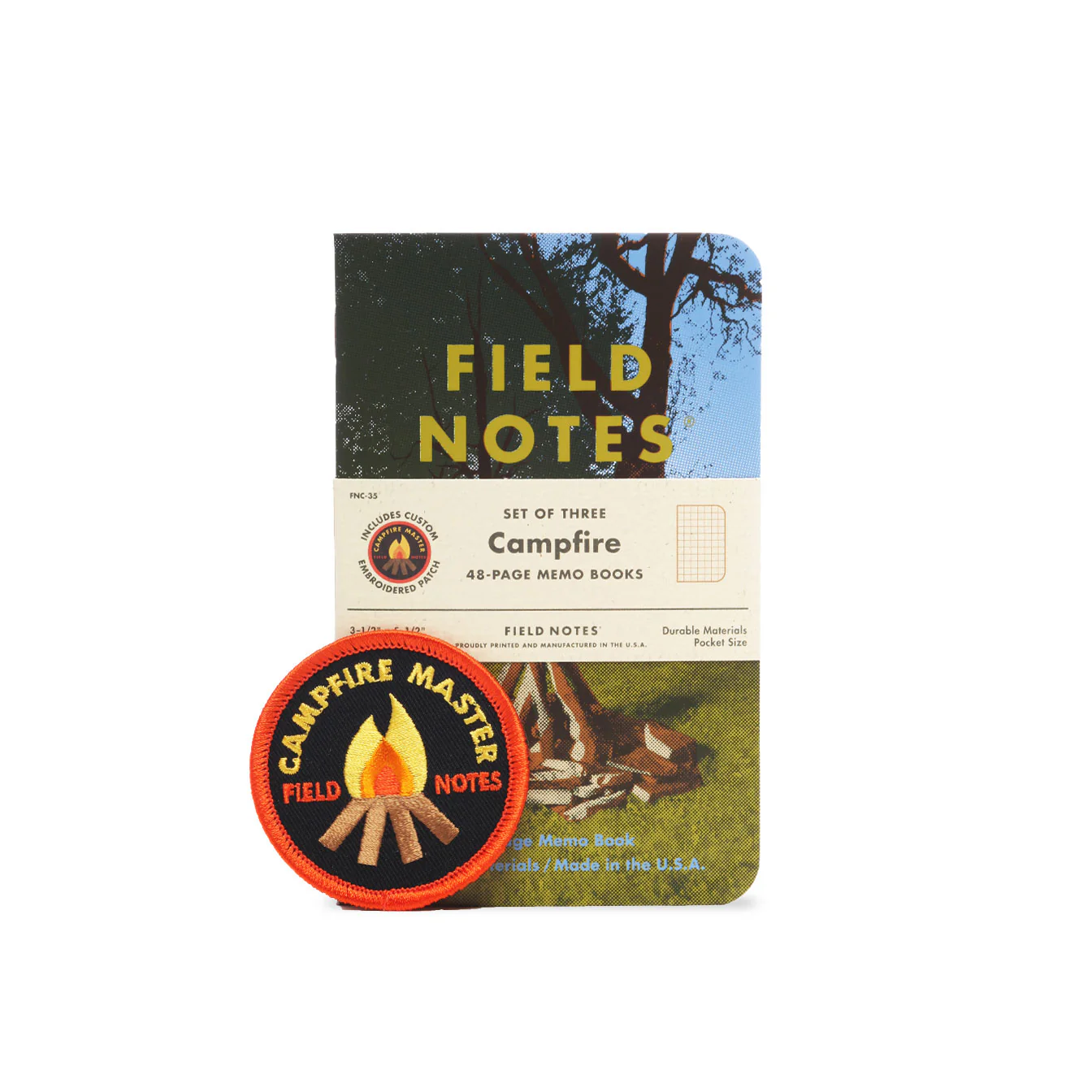 Field Notes Campfire Memo Books with Patch