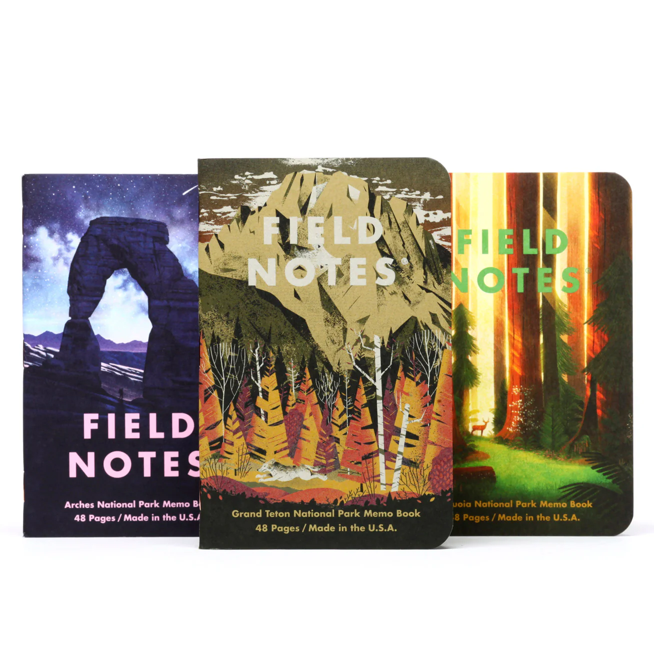 Field Notes National Parks Series D (Grand Teton, Arches, Sequoia; 3-Pack, graph) - Image 2