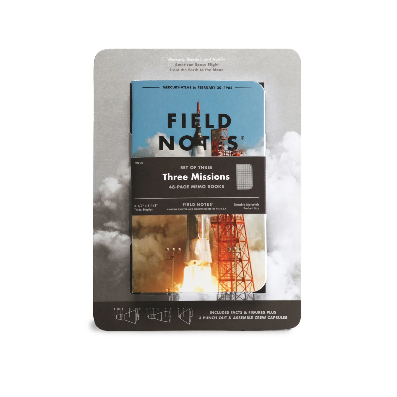 Field Notes Three Missions graph memo books