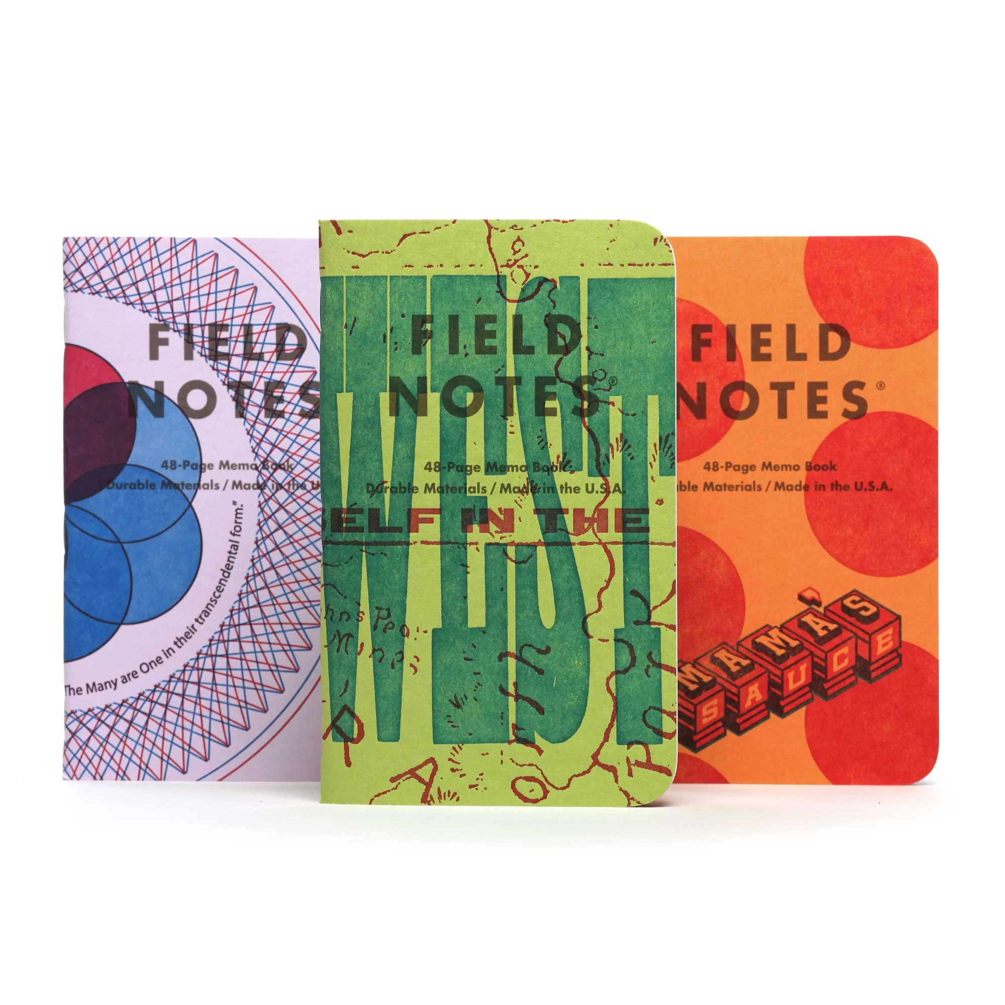 Field Notes United States of Letterpress Pack A (3-Pack, graph)