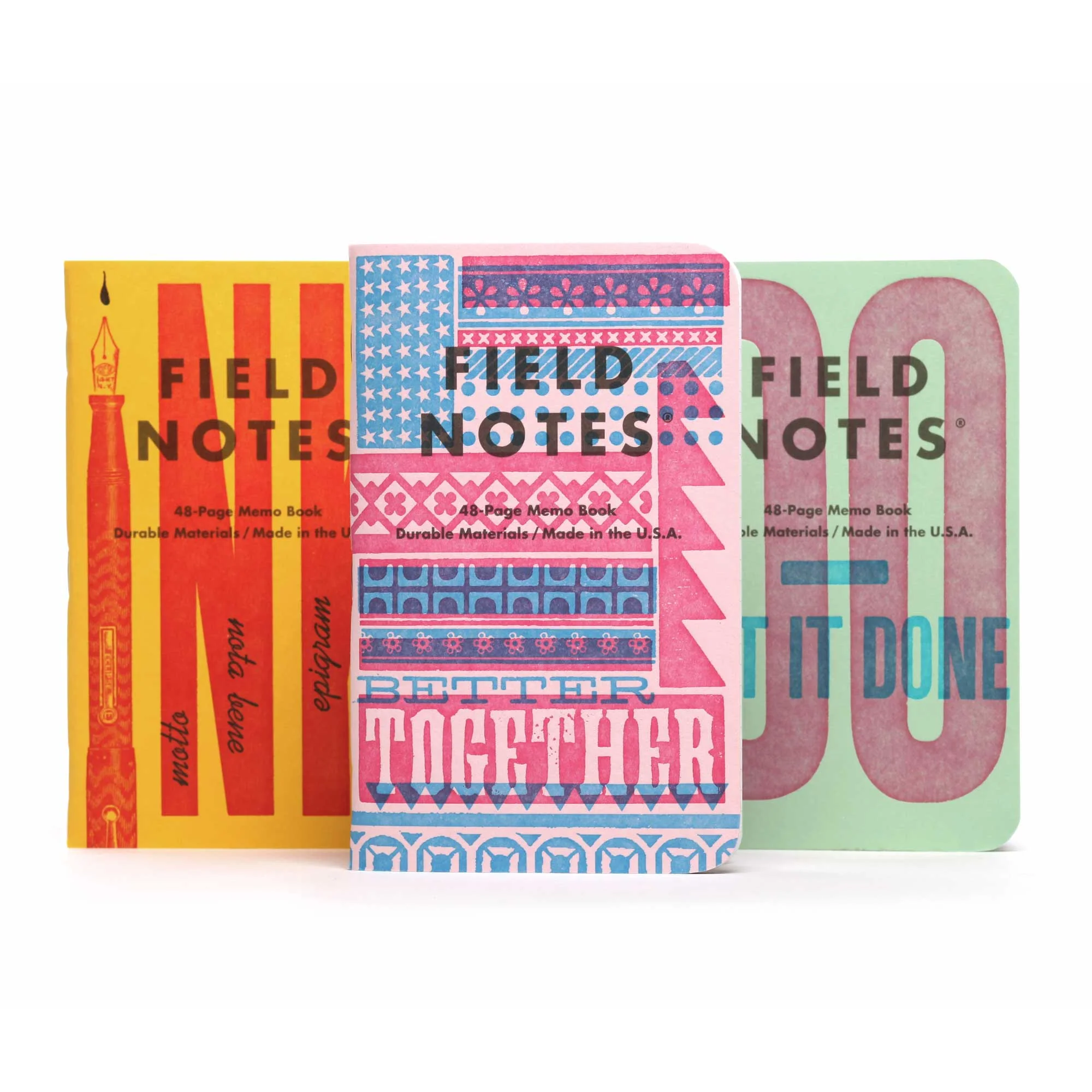 Field Notes United States of Letterpress Pack B (3-Pack, graph)