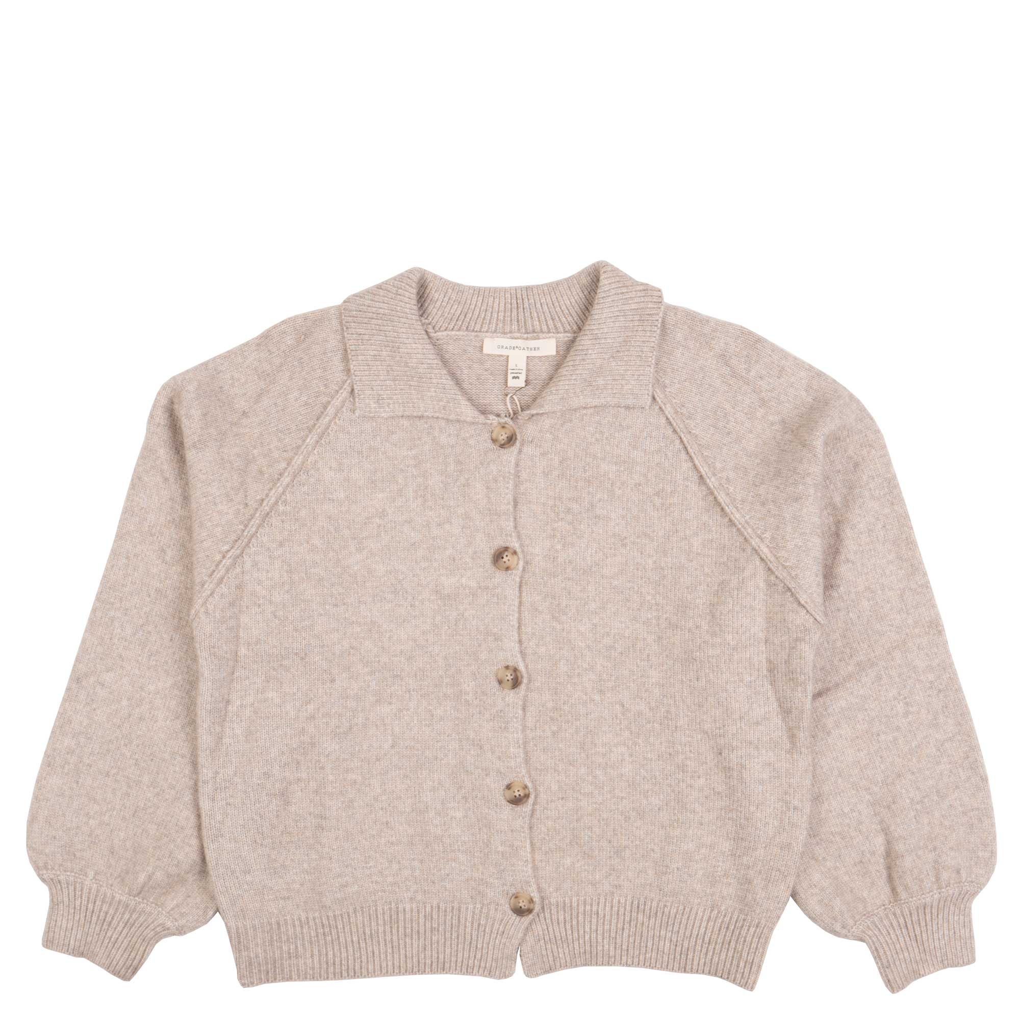 Grade & Gather Womens Button Down Collar Sweater