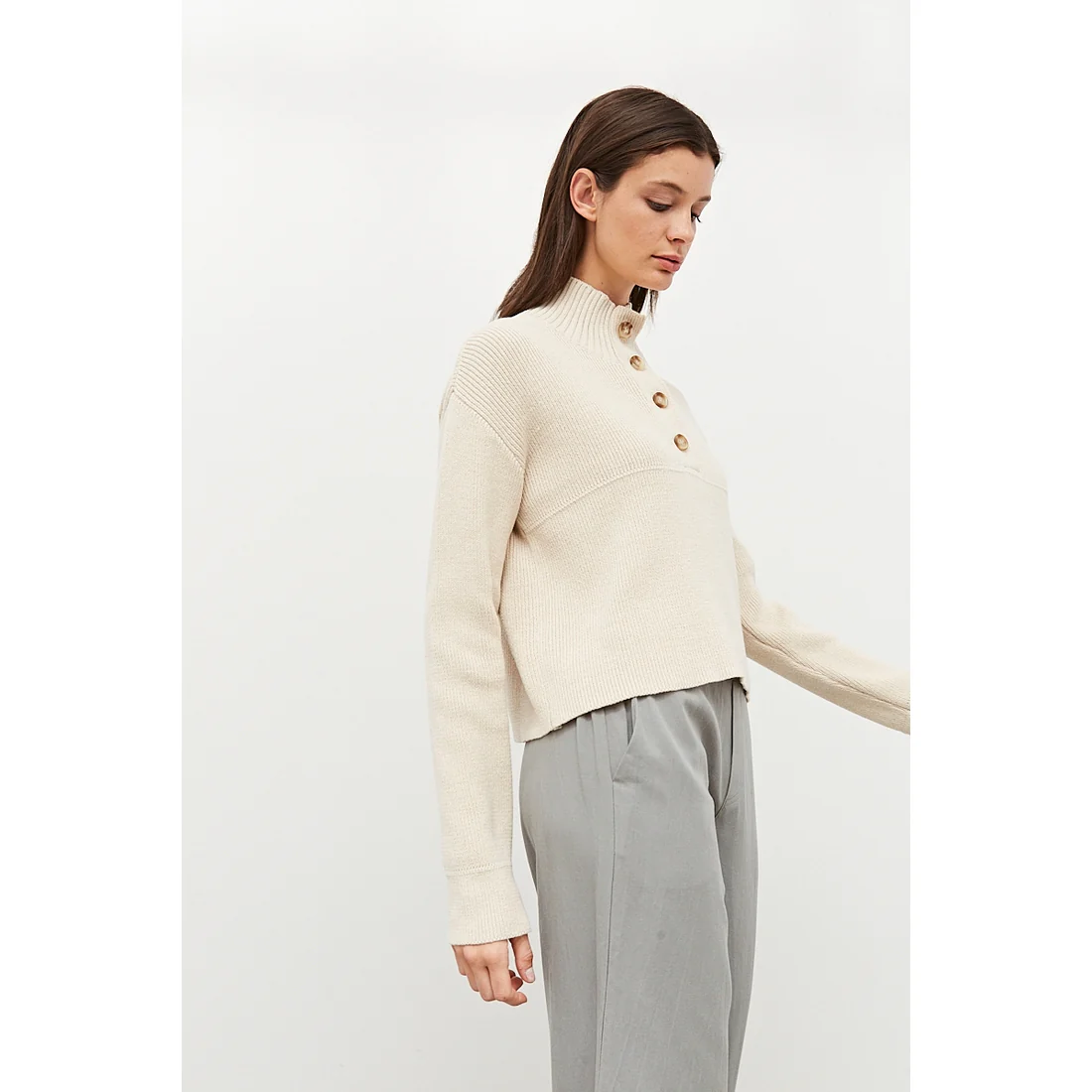 Grade & Gather Womens Shawl Sweater - Image 2