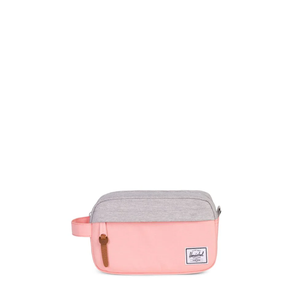 Herschel Chapter dopp kit, Peach/Light Grey Crosshatch
