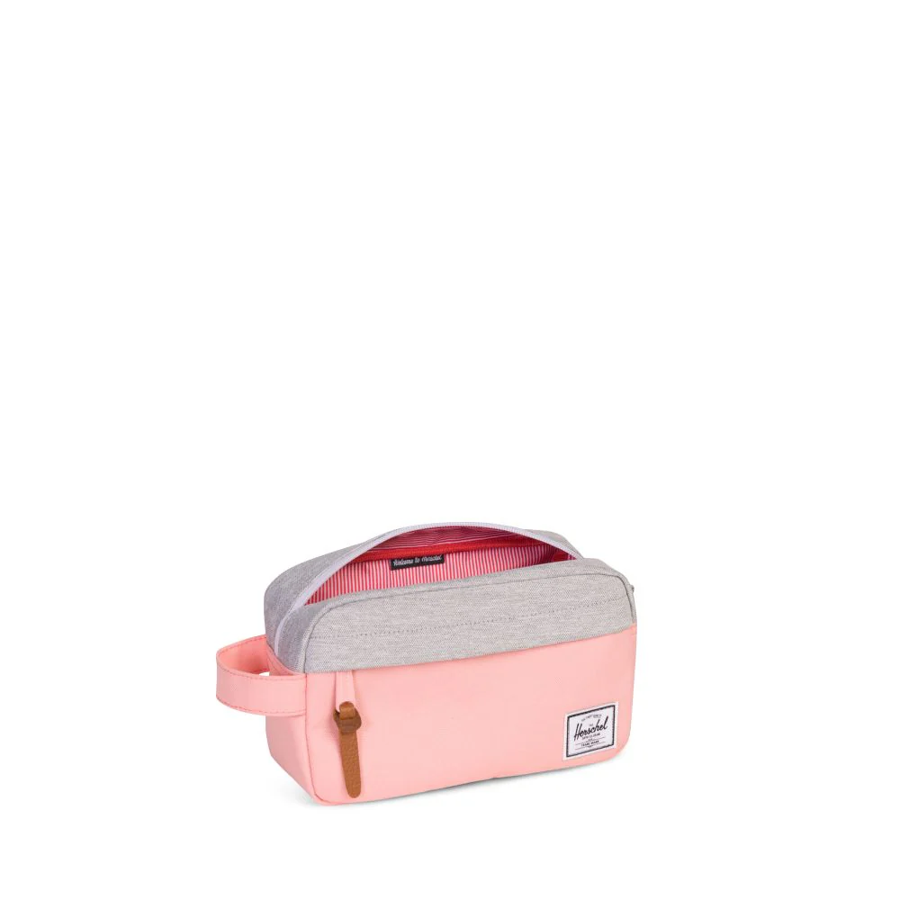 Herschel Chapter dopp kit, Peach/Light Grey Crosshatch - Image 2