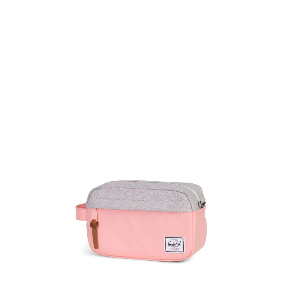 Herschel Chapter dopp kit, Peach/Light Grey Crosshatch - Image 3