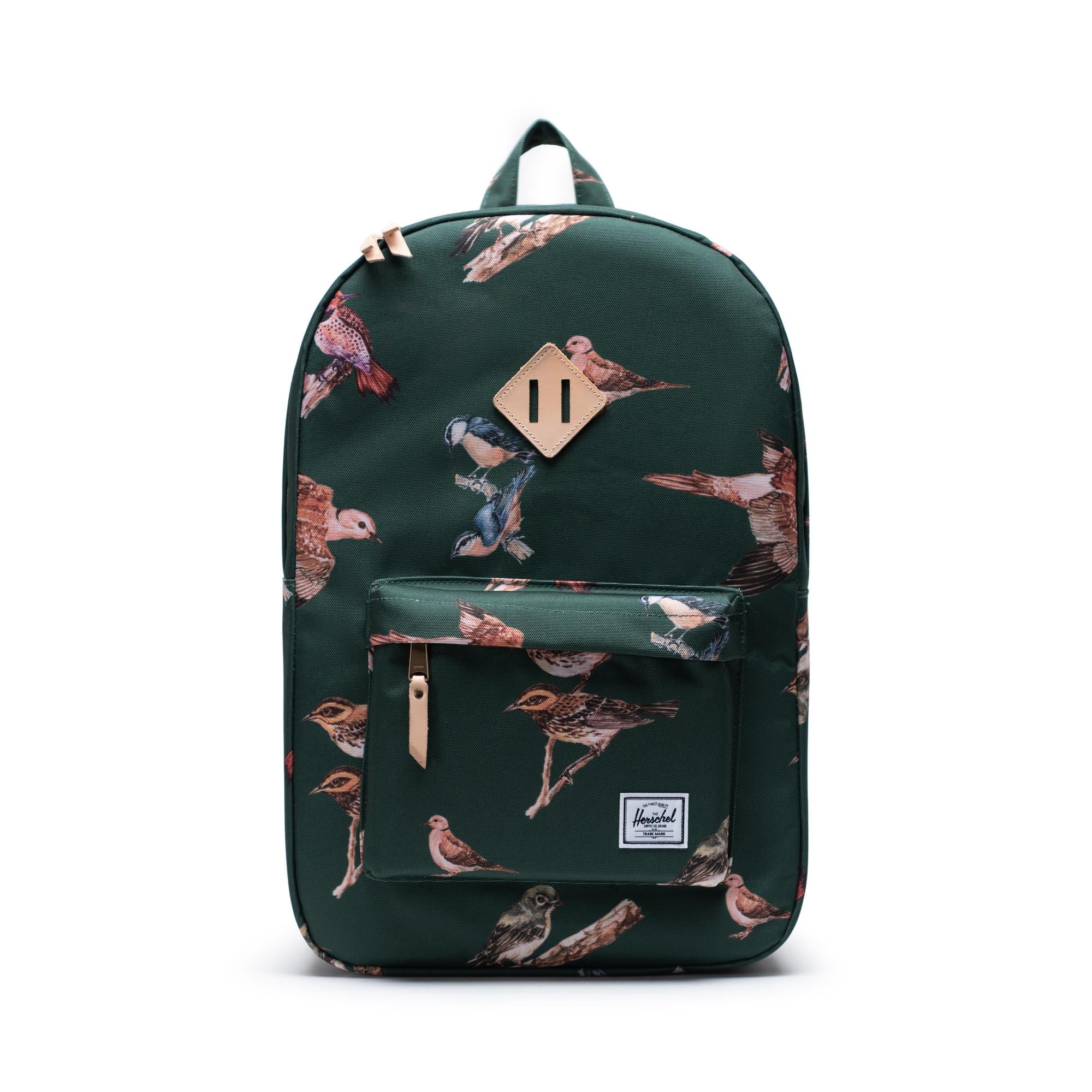 Herschel Heritage Backpack - Birds of Herschel, dark green