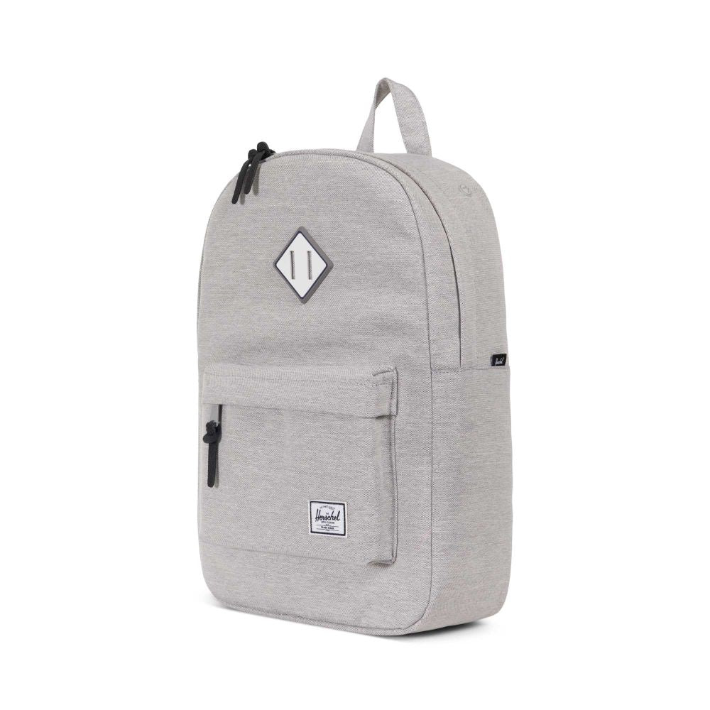 Herschel Heritage Backpack, Light Grey Crosshatch/White - Image 2