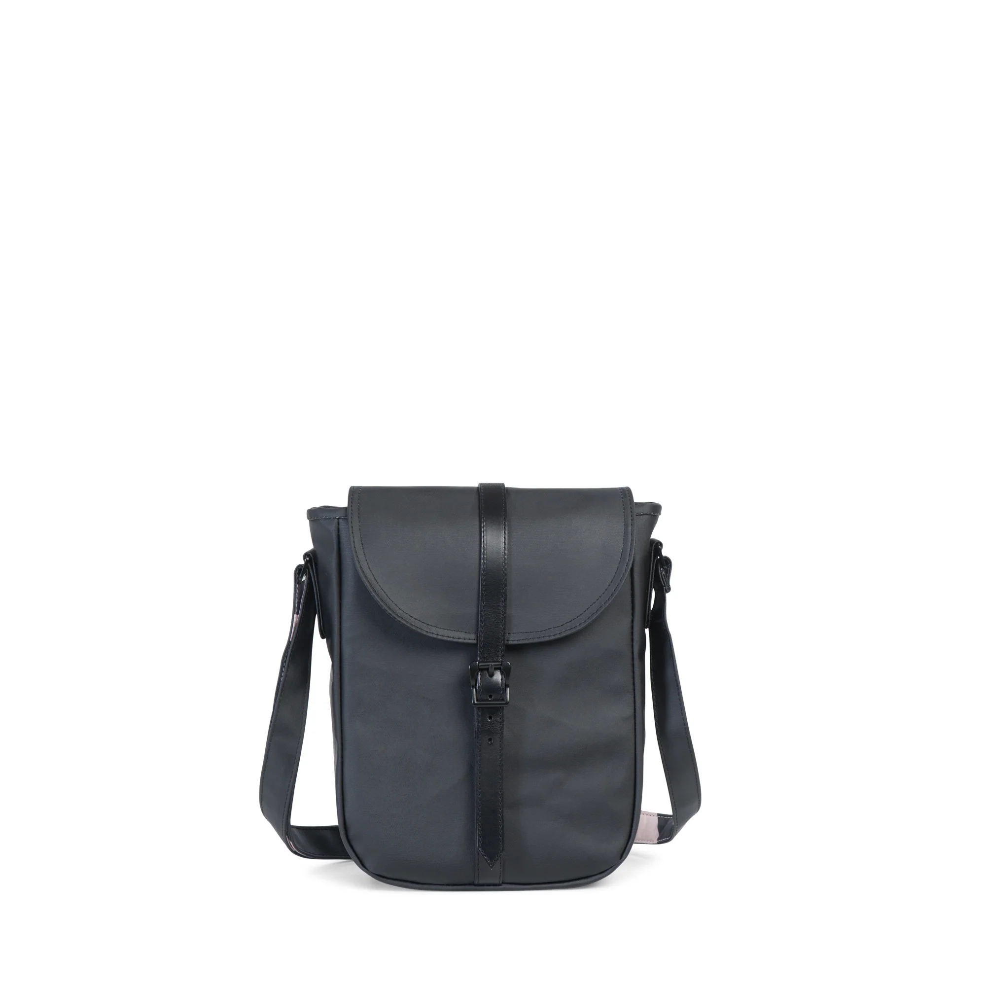Herschel Kingsgate Crossbody Bag, Black Canvas/Leather