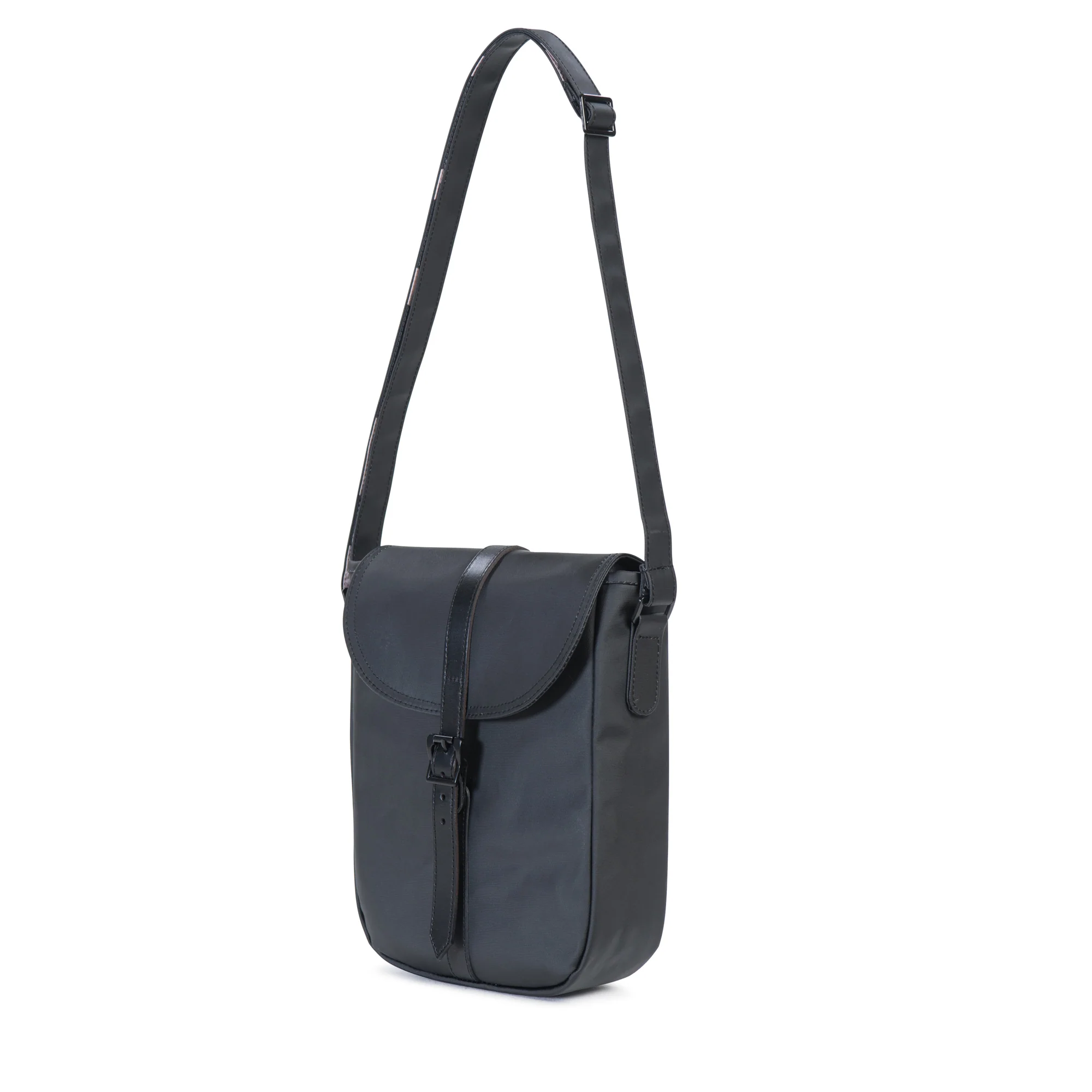 Herschel Kingsgate Crossbody Bag, Black Canvas/Leather - Image 2