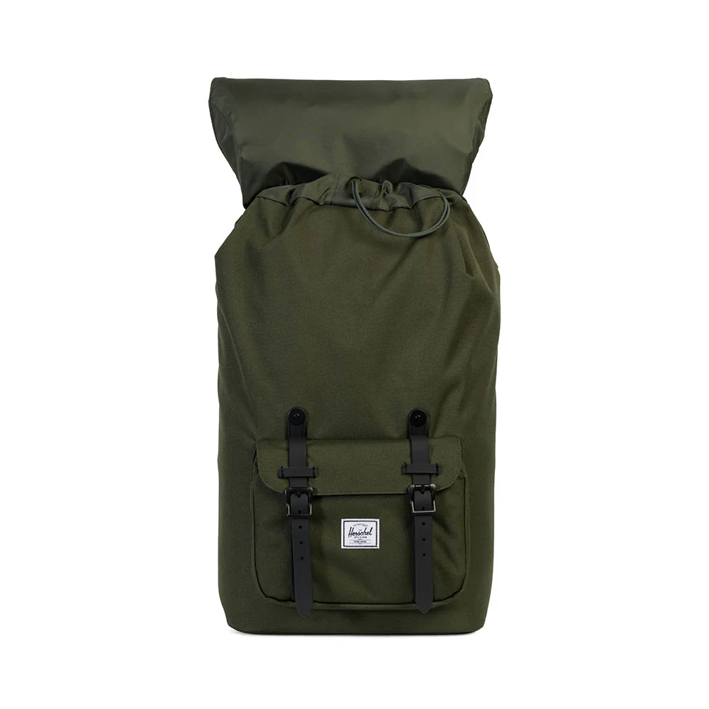 Herschel Little America Backpack, 600D Poly Rubber Forest/Black - Image 2