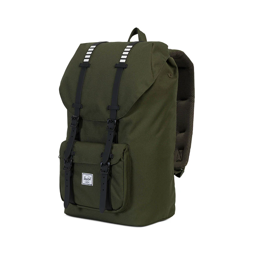 Herschel Little America Backpack, 600D Poly Rubber Forest/Black - Image 3