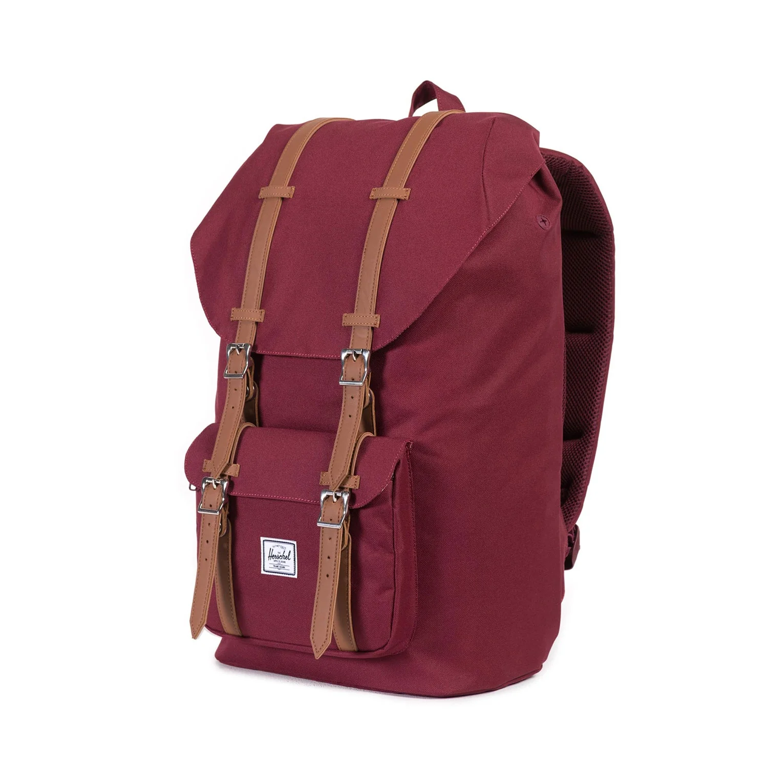 Herschel Little America Backpack, windsor wine/tan synthetic leather - Image 4