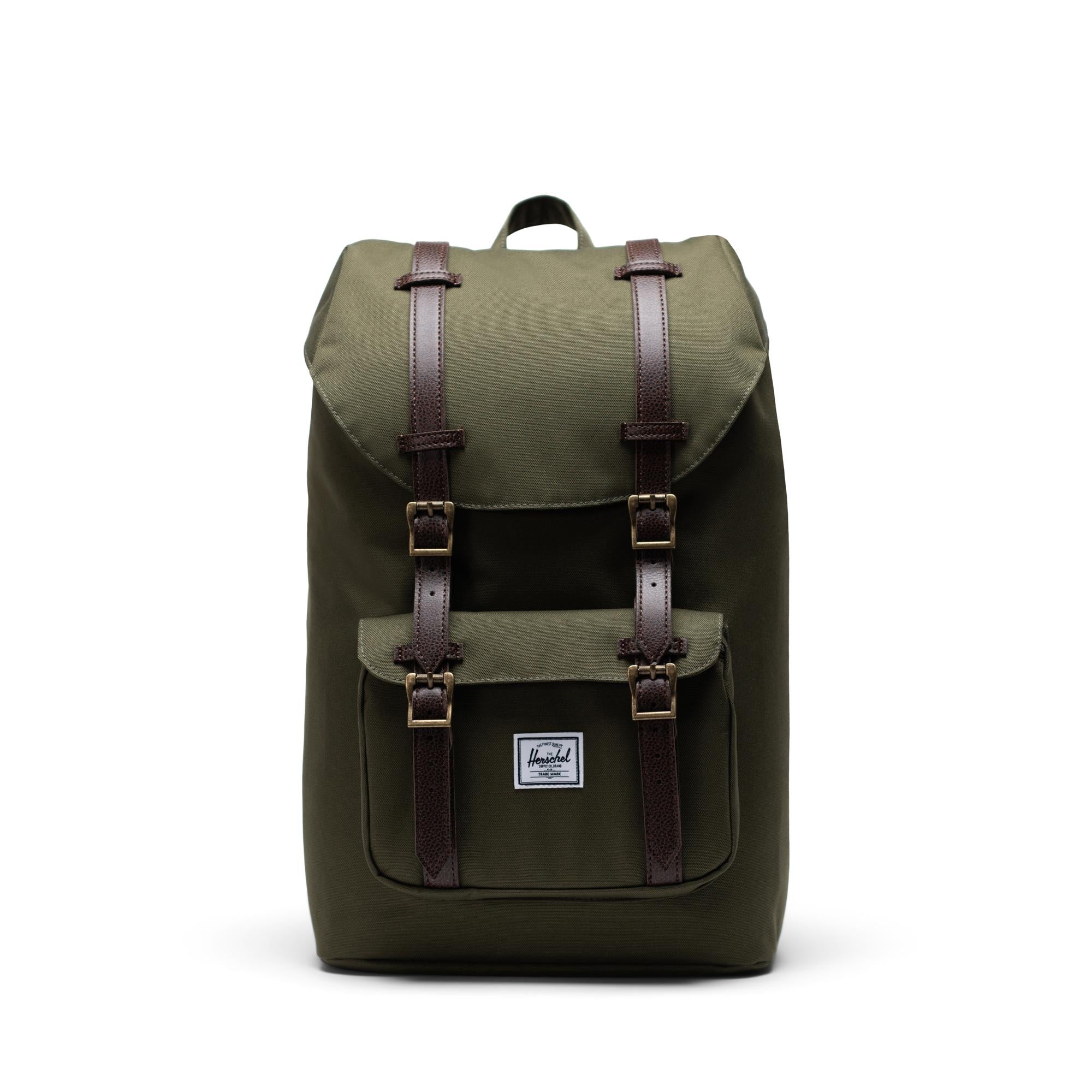Herschel Little America Mid-volume, ivy green/chicory coffee
