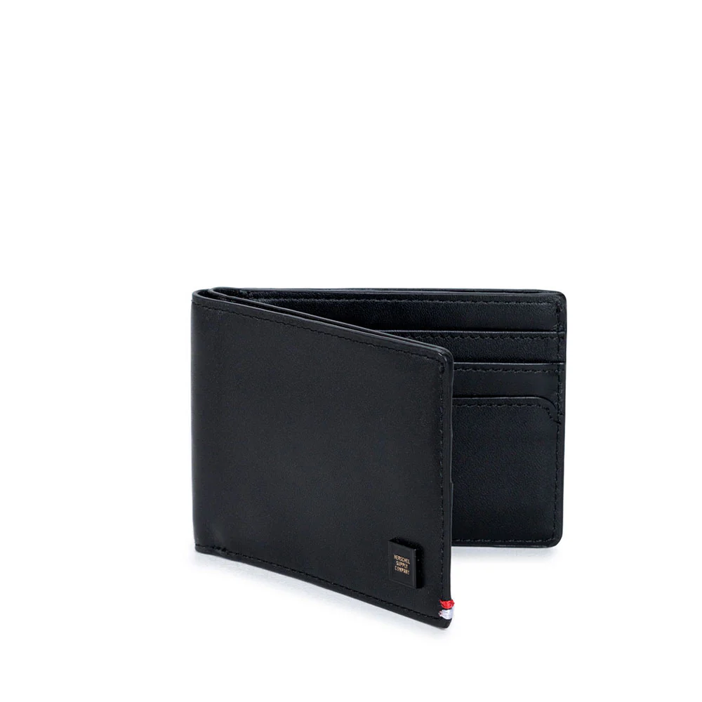 Herschel Merrit Wallet, Nappa Leather Black/Gold - Image 3