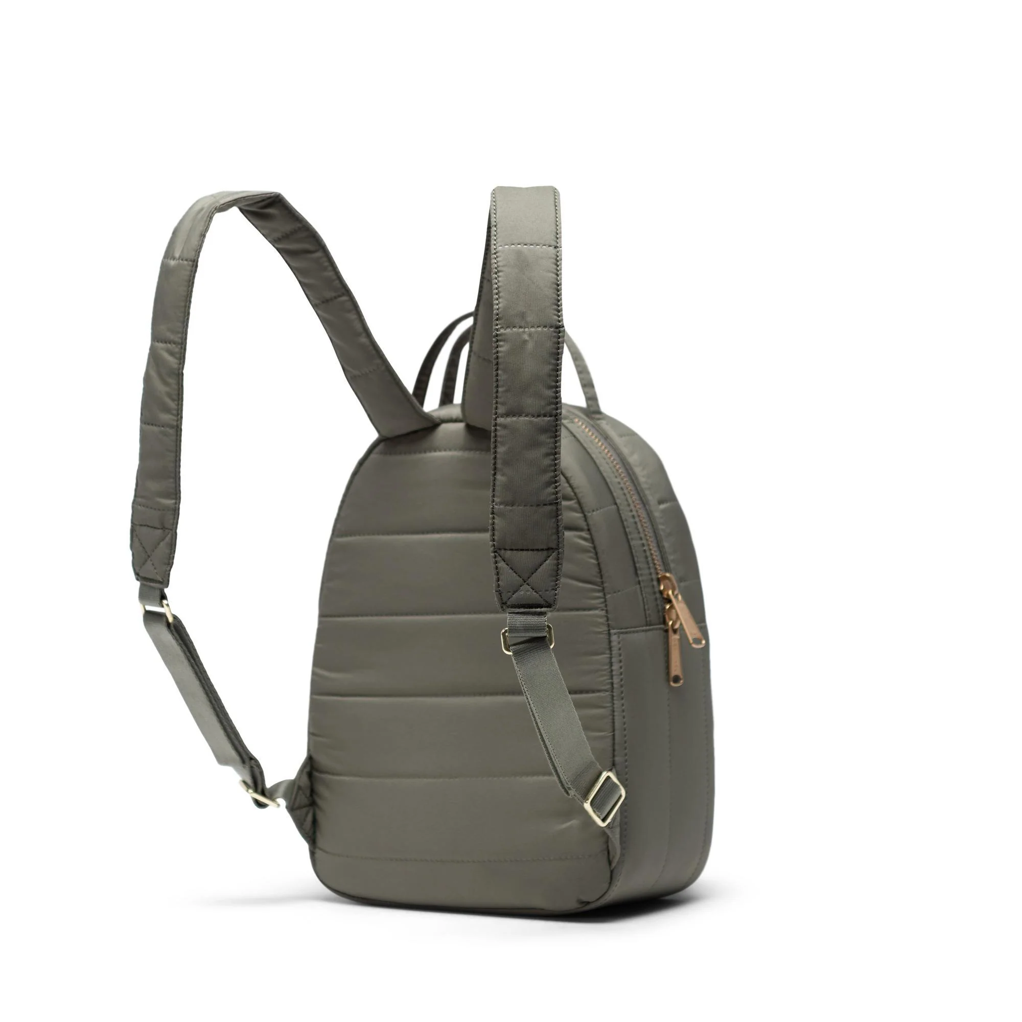 Herschel Nova mini quilted backpack, dusty olive - Image 3