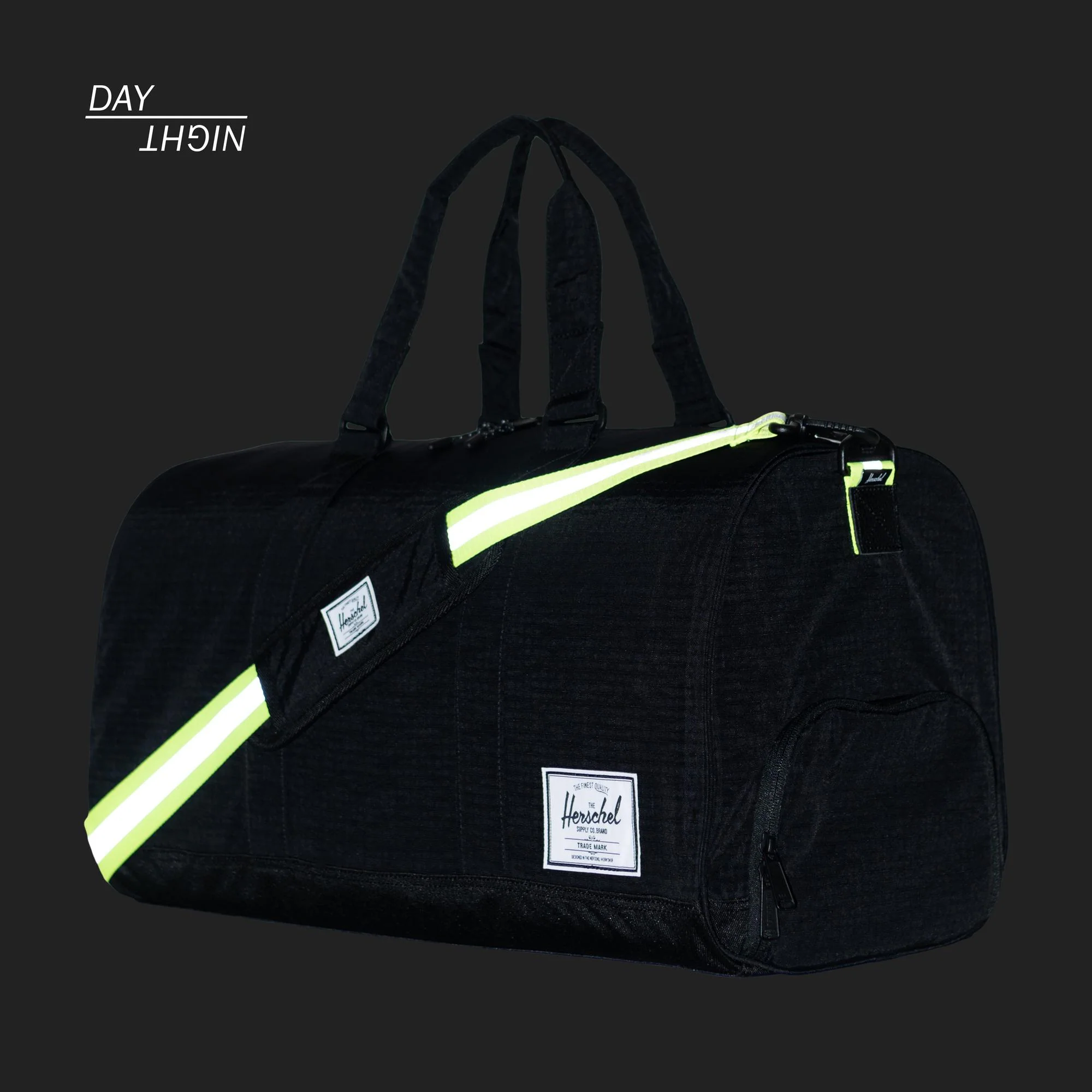 Herschel Novel, black enzyme ripstop/black/safety yellow - Image 4