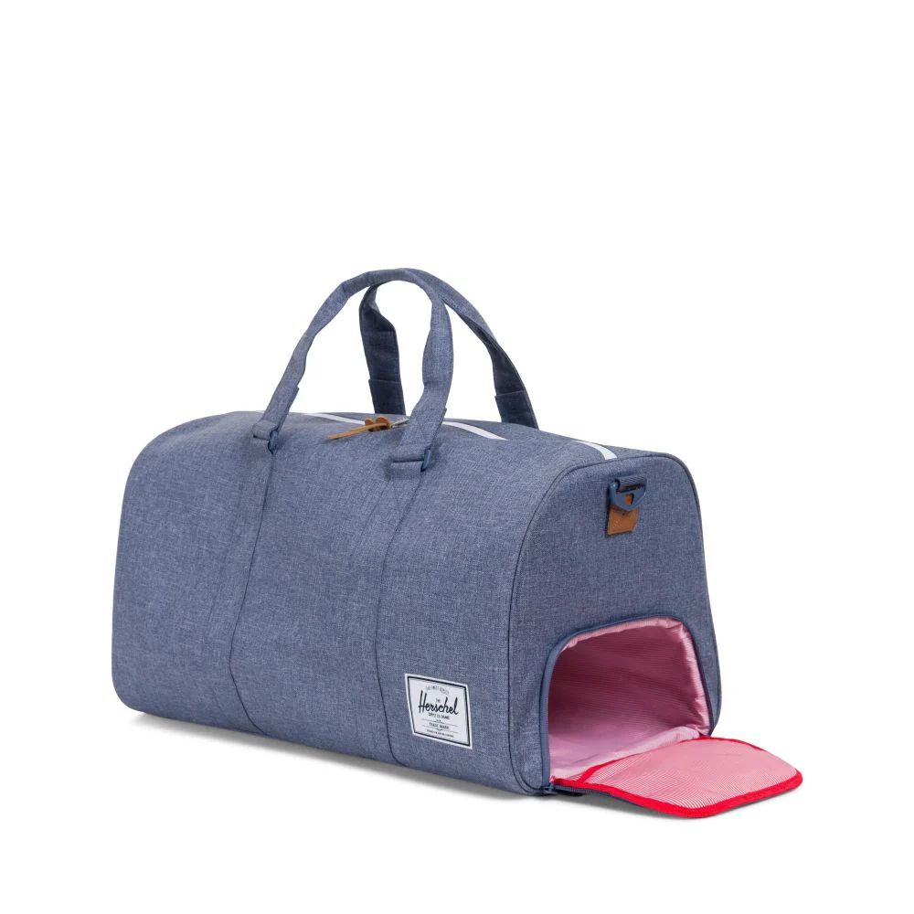 Herschel Novel Duffle Bag, Dark Chambray Crosshatch - Image 2