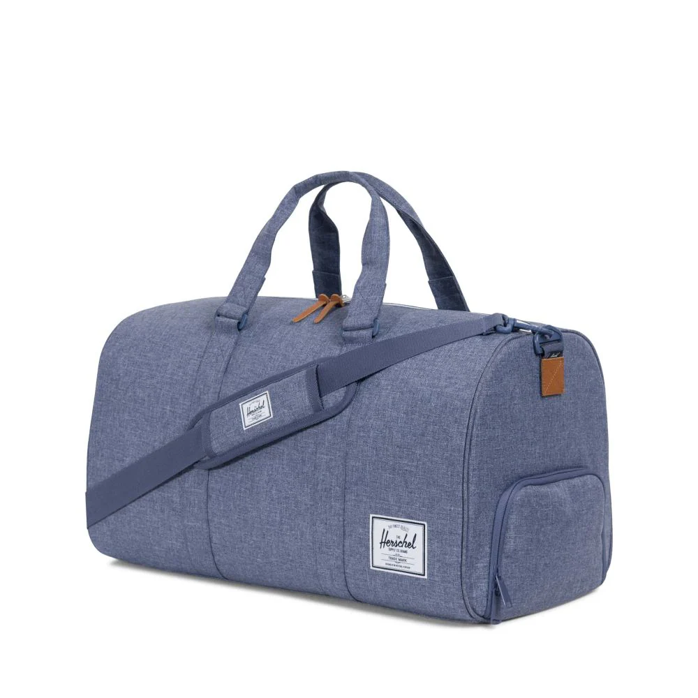 Herschel Novel Duffle Bag, Dark Chambray Crosshatch - Image 3