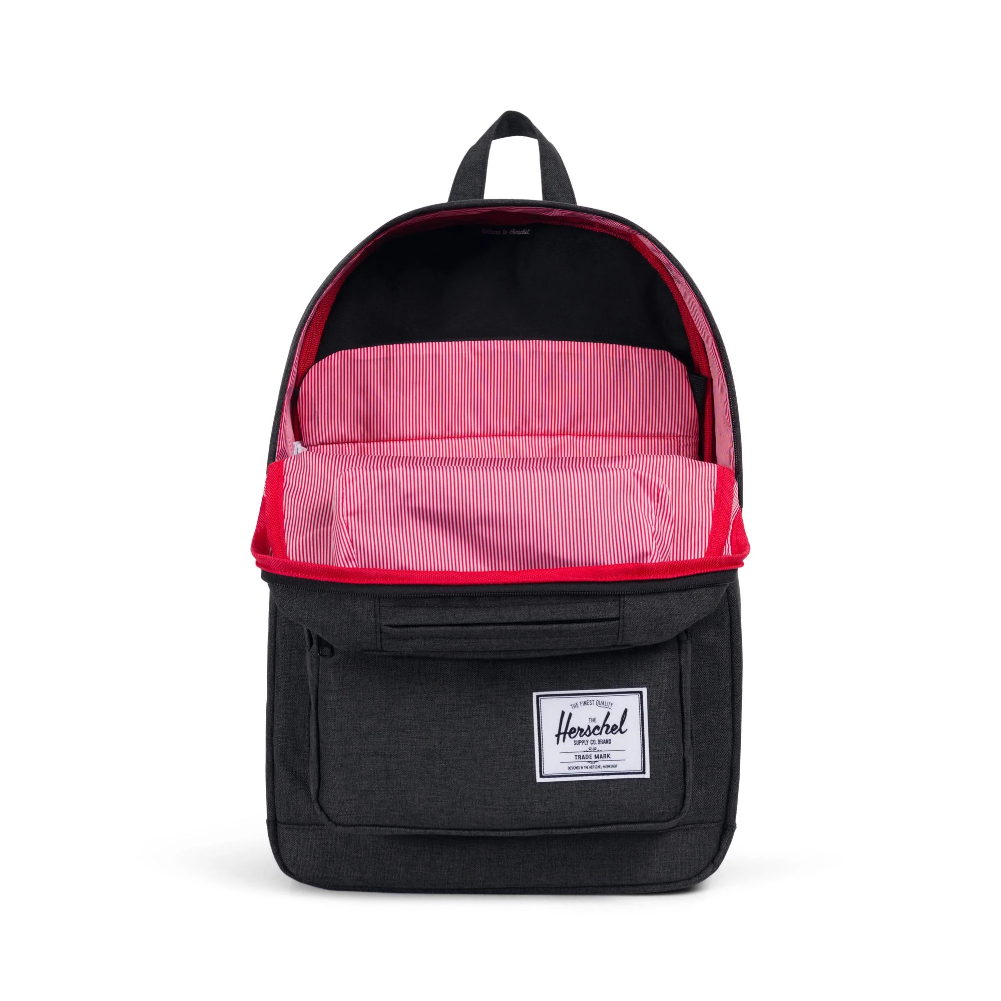 Herschel Pop Quiz backpack, Black/Crosshatch/Black - Image 4