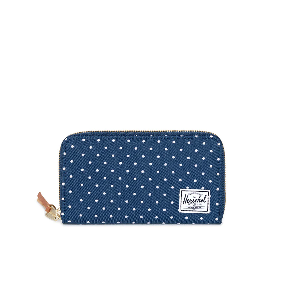 Herschel Thomas Wallet, Navy Embroidery Polka Dot