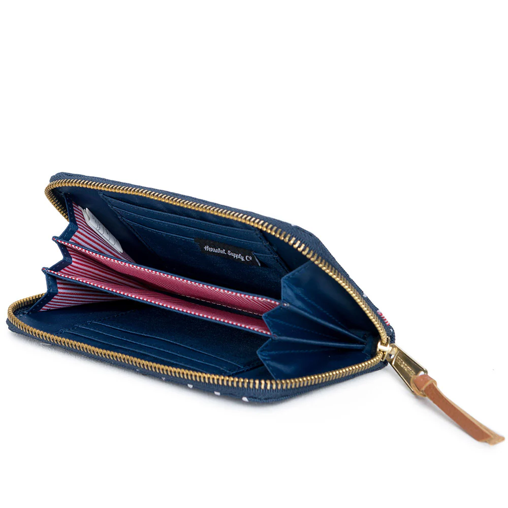 Herschel Thomas Wallet, Navy Embroidery Polka Dot - Image 3