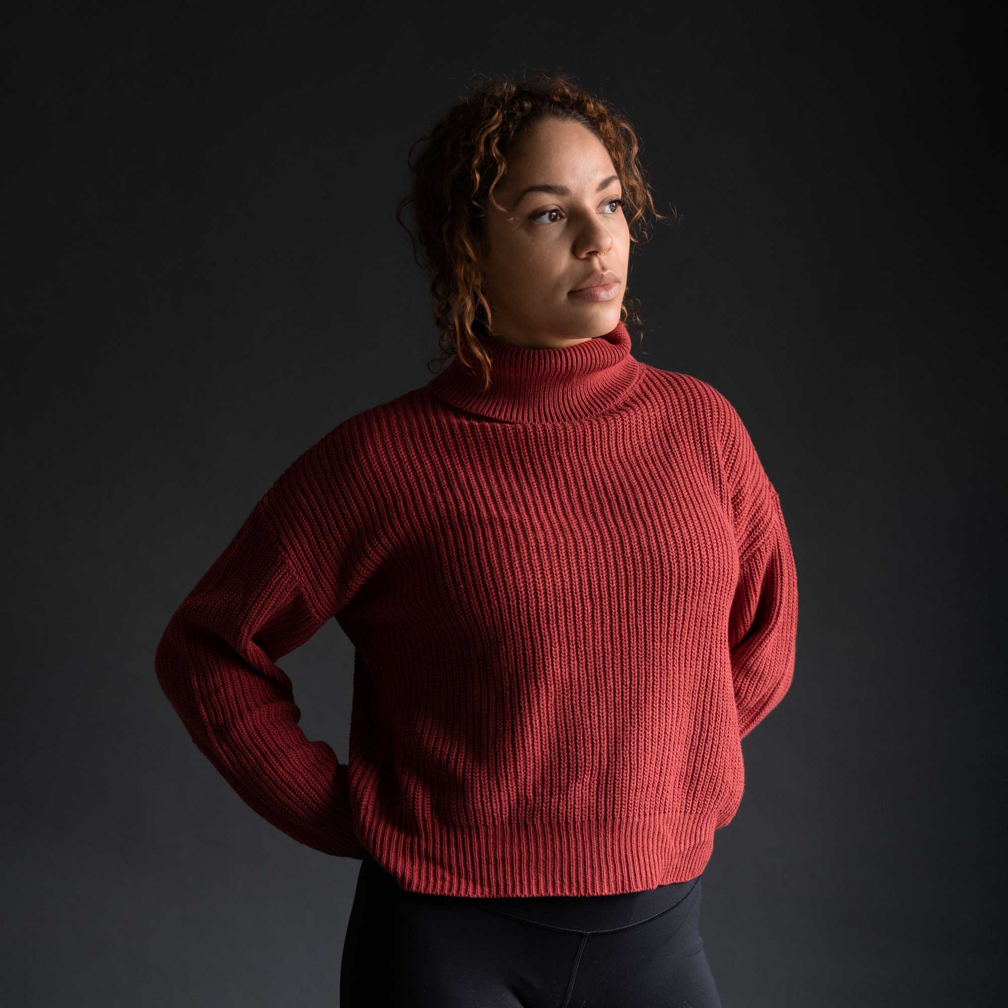 Hume Womens Oversized Turtleneck Sweater - Image 2