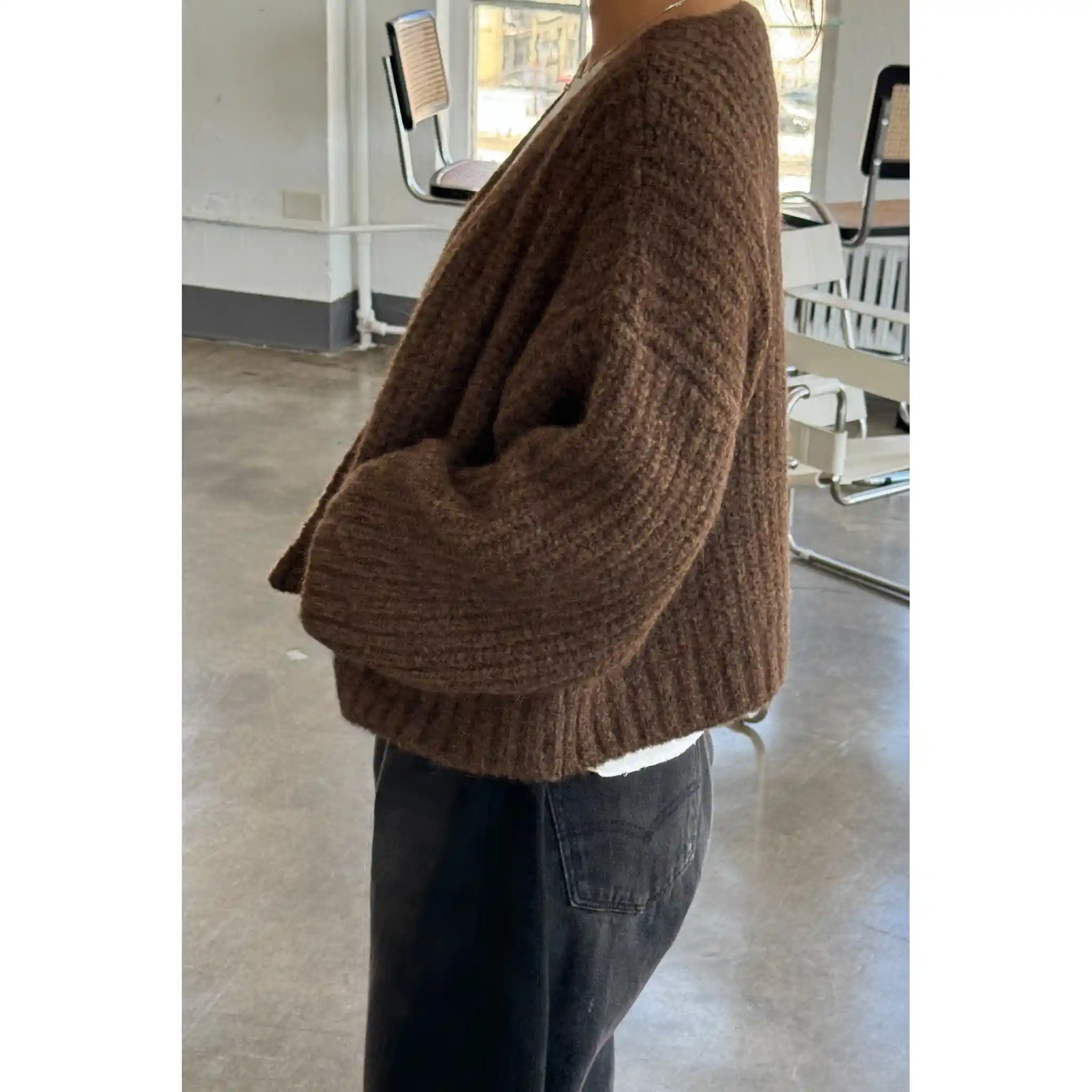 Le Bon Shoppe Alpaca Sweater Jacket, wood - Image 4