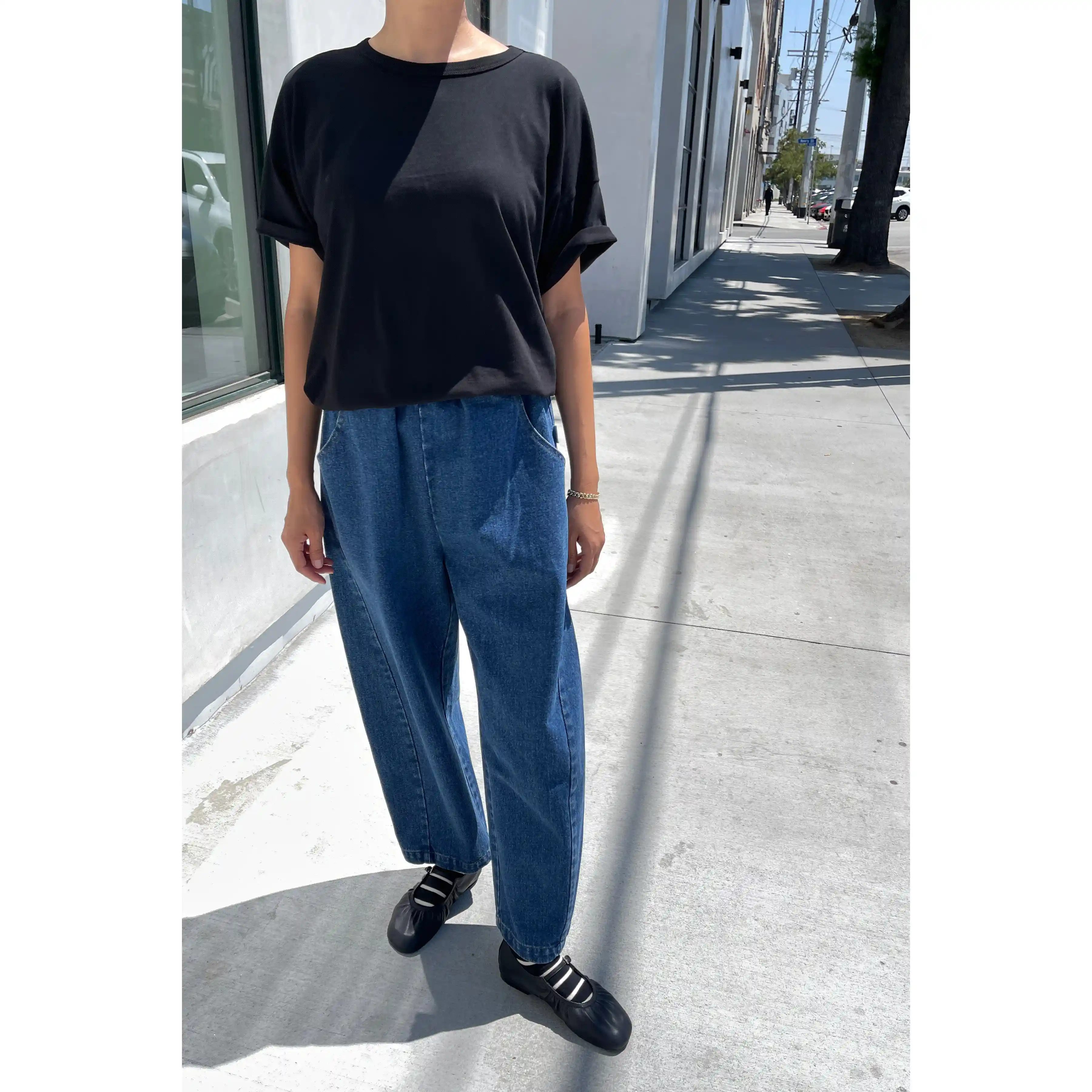 Le Bon Shoppe Womens Arc Pants, blue denim - Image 3