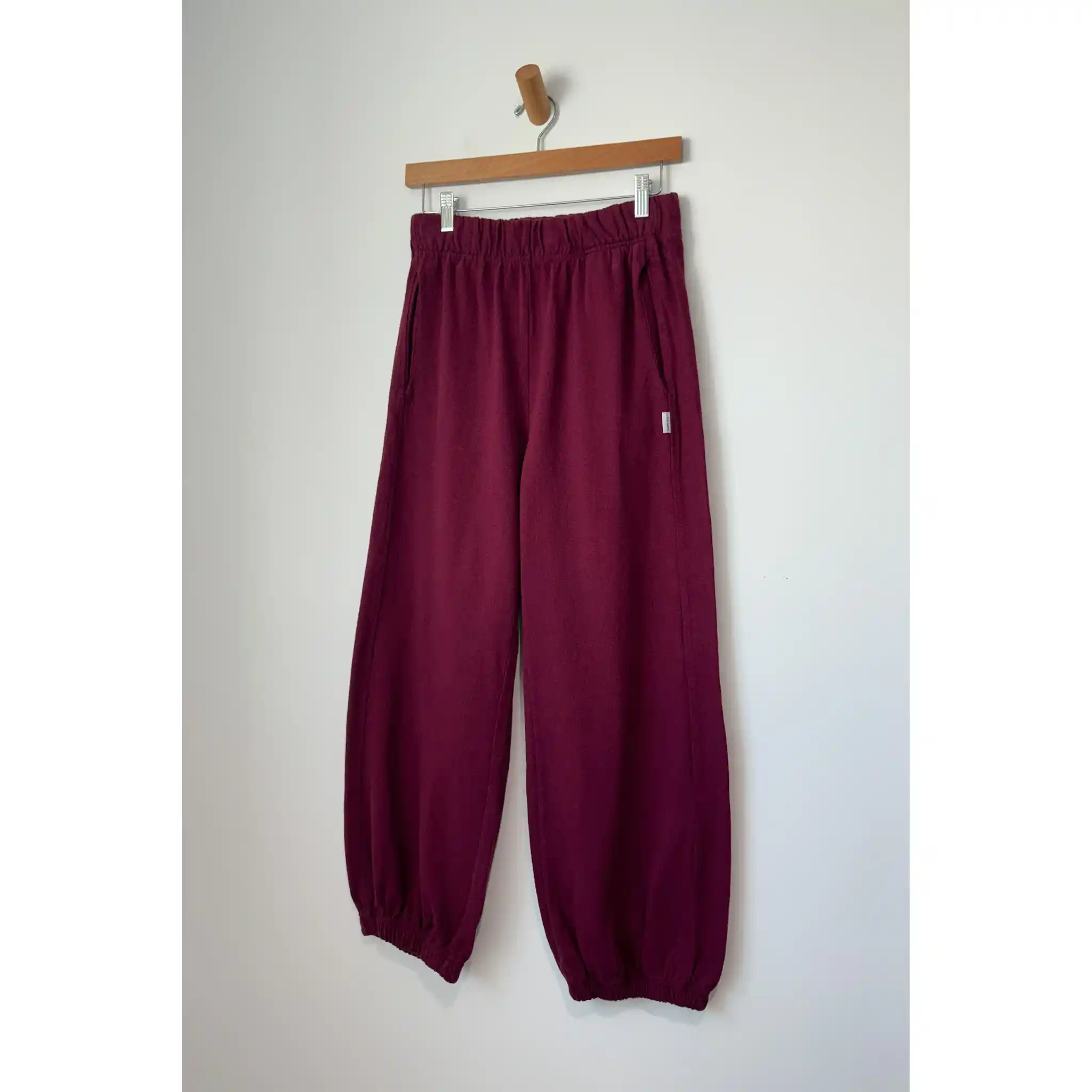 Le Bon Shoppe Womens Balloon Pants, cabernet - Image 3