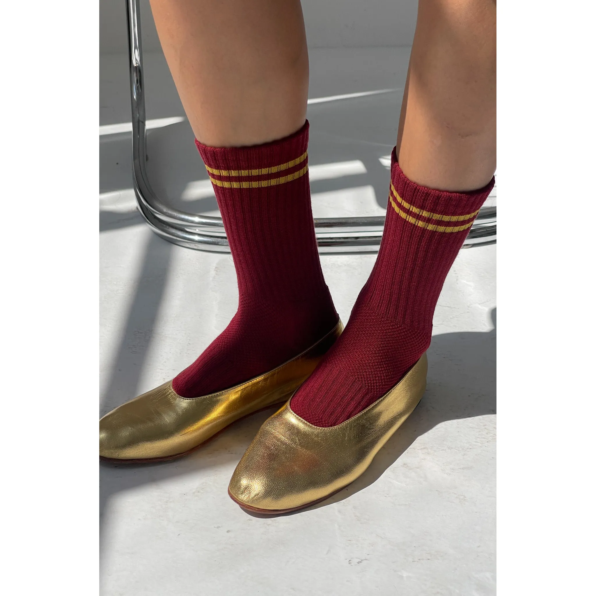 Le Bon Shoppe Boyfriend Socks, cardinal - Image 4