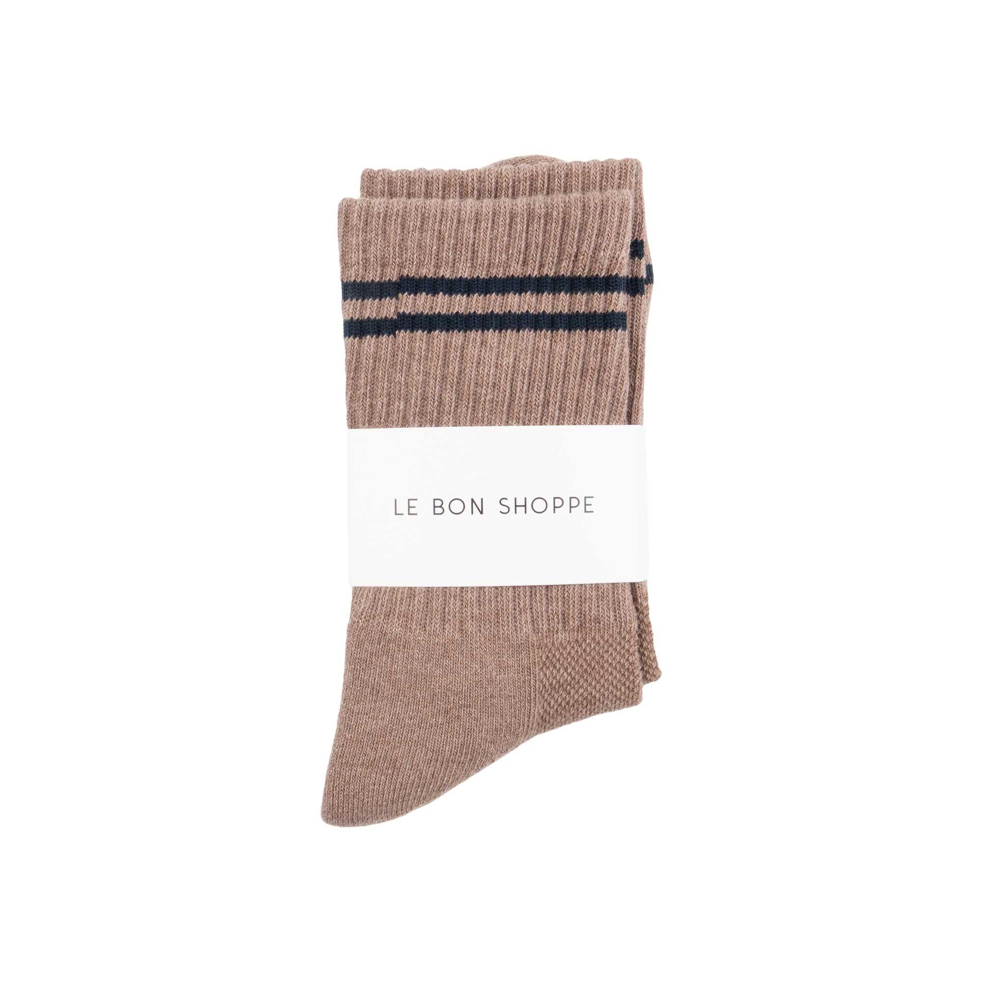Le Bon Shoppe Boyfriend Socks, Cocoa - Image 2