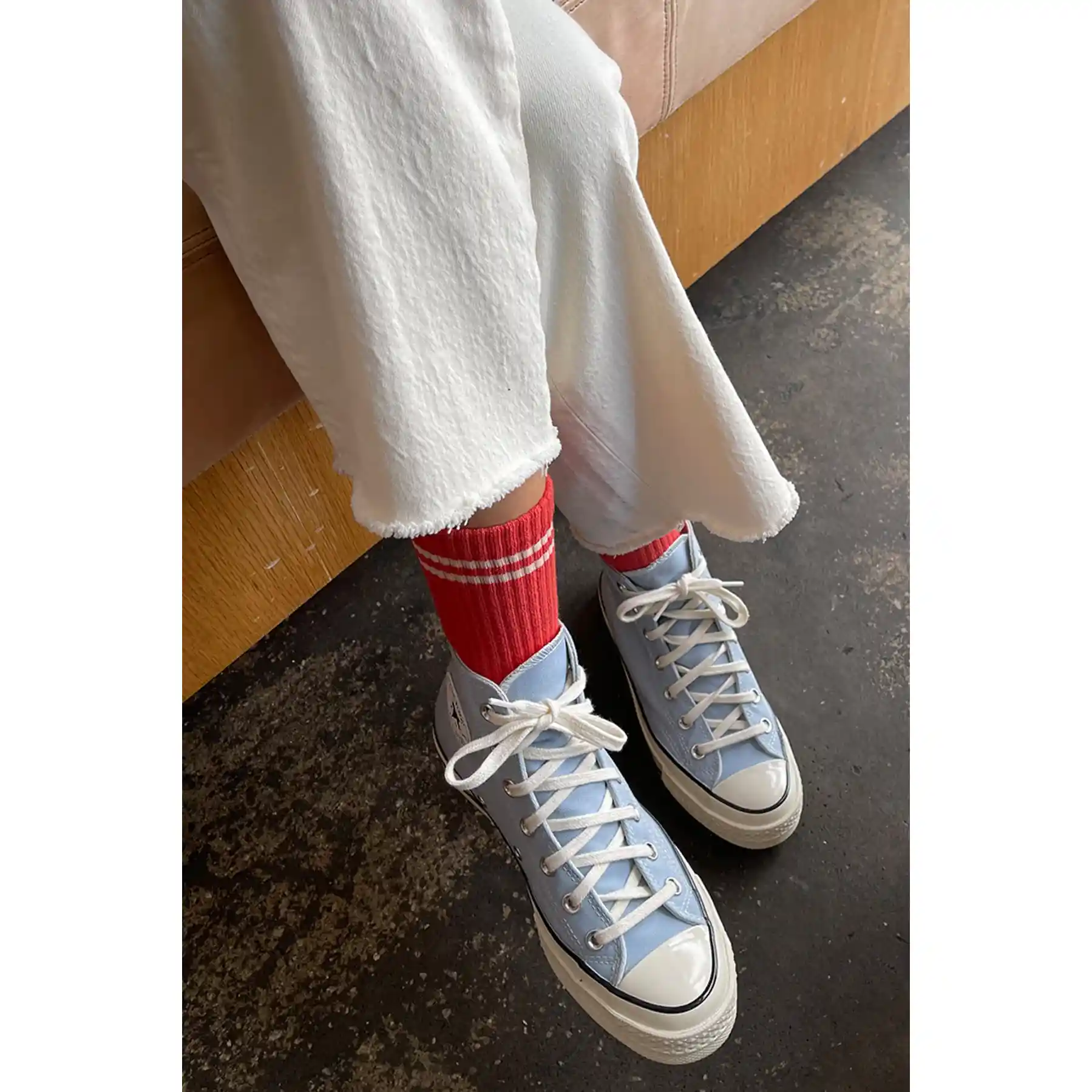 Le Bon Shoppe Womens Boyfriend Socks, coral - Image 4
