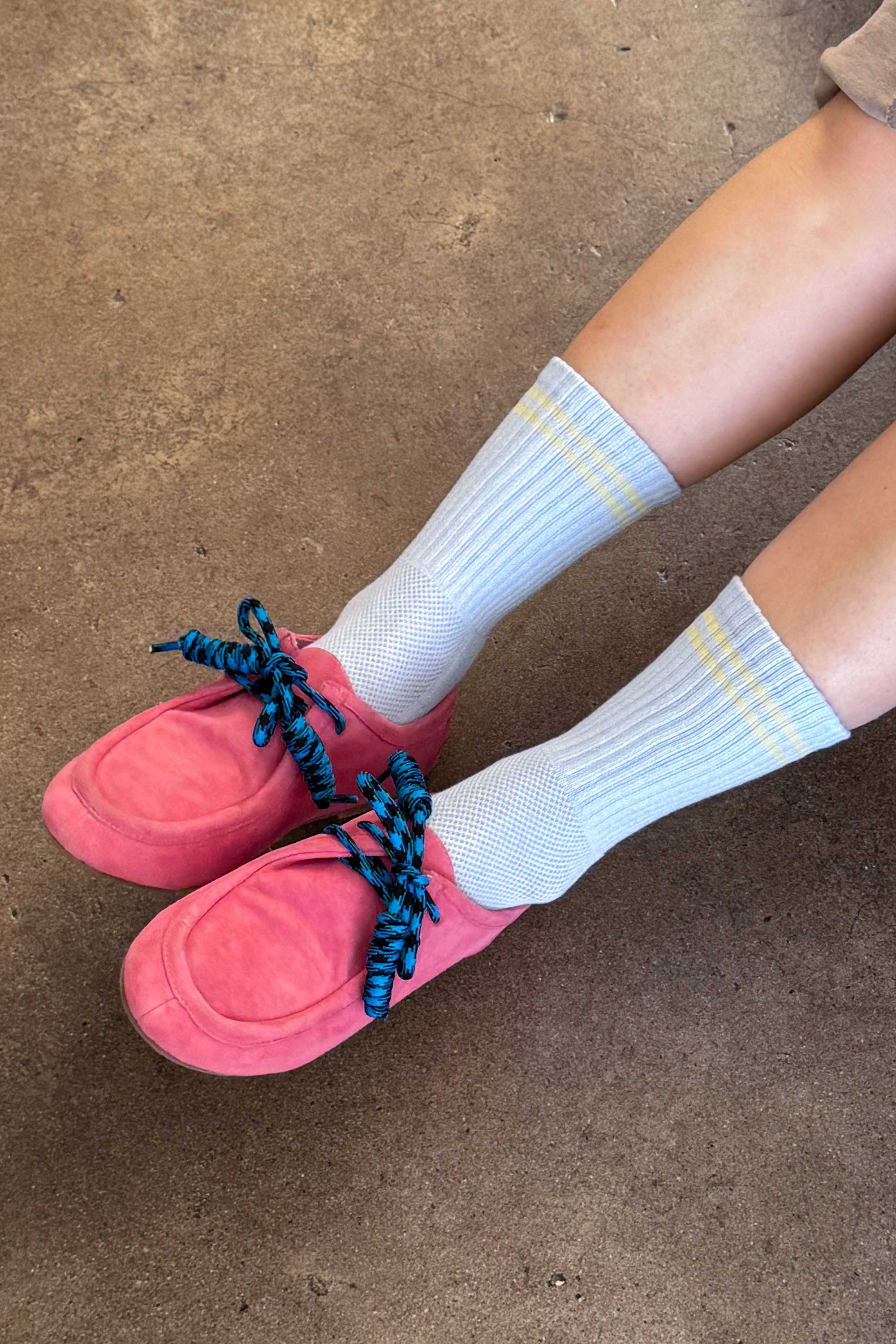 Le Bon Shoppe Boyfriend Socks, pastel sky - Image 2