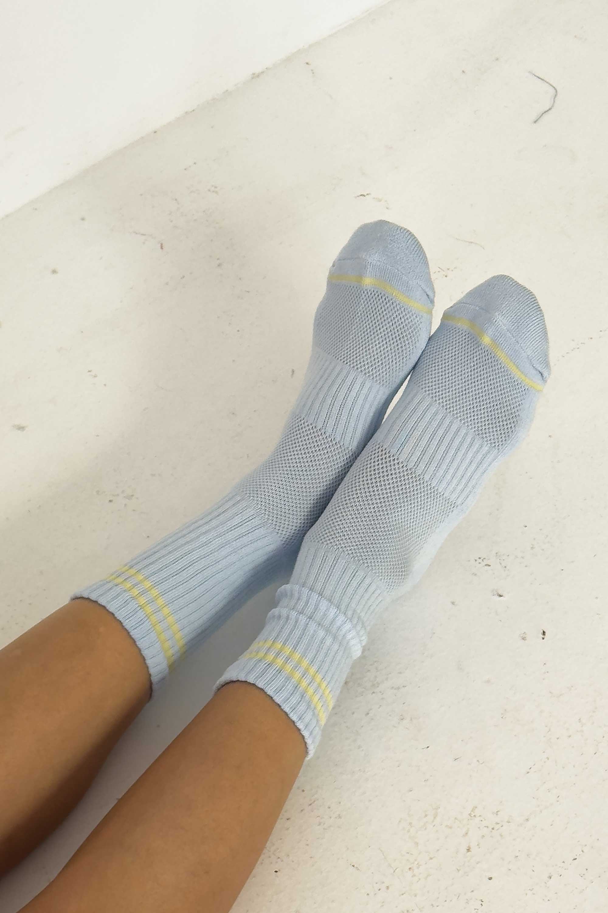 Le Bon Shoppe Boyfriend Socks, pastel sky - Image 3