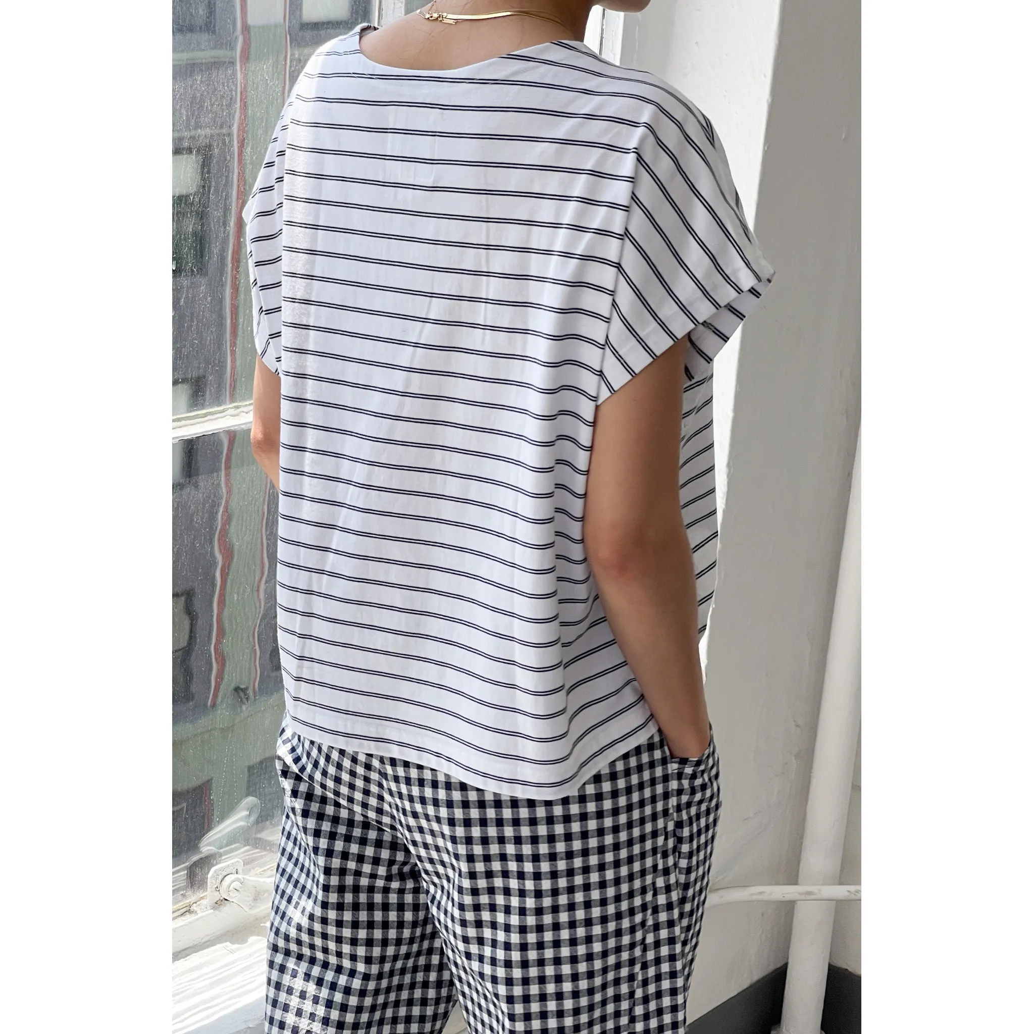 Le Bon Shoppe Chérie Tee, white / navy - Image 2