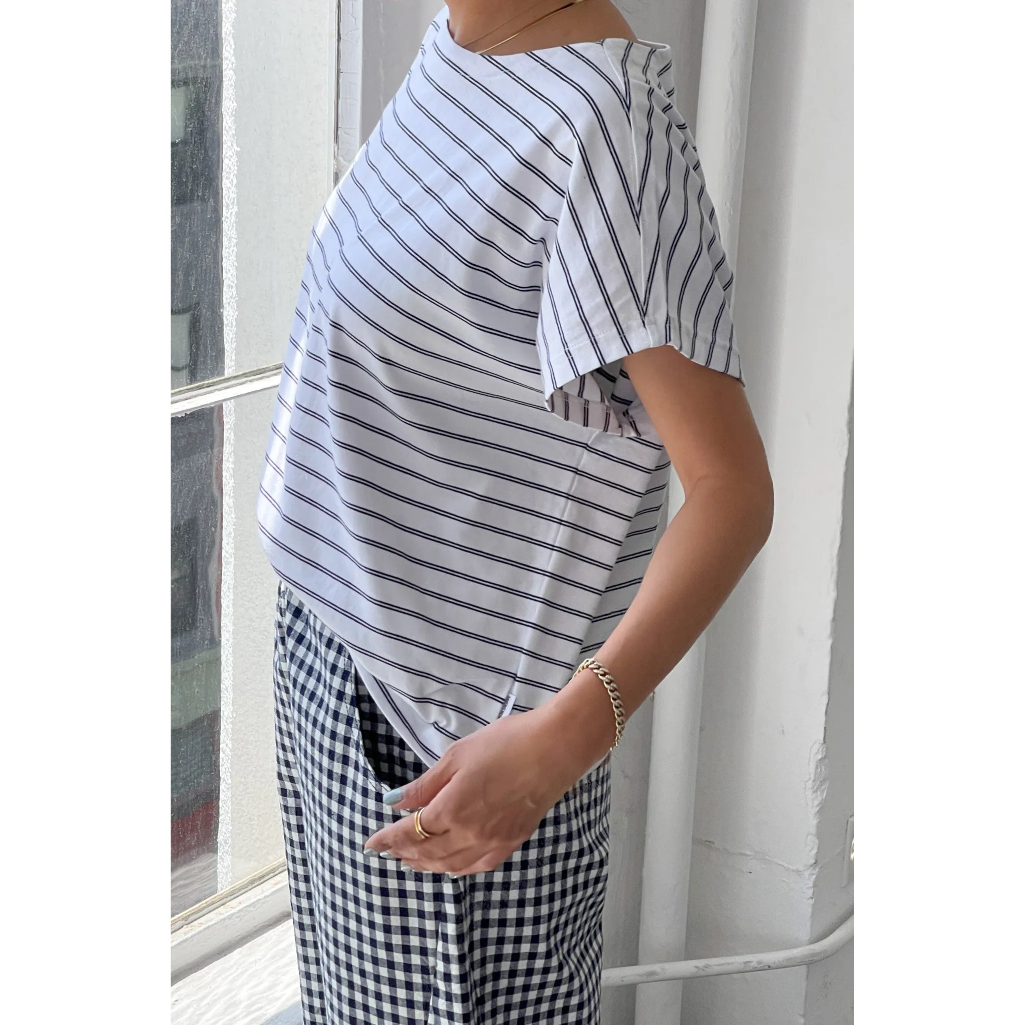 Le Bon Shoppe Chérie Tee, white / navy - Image 3