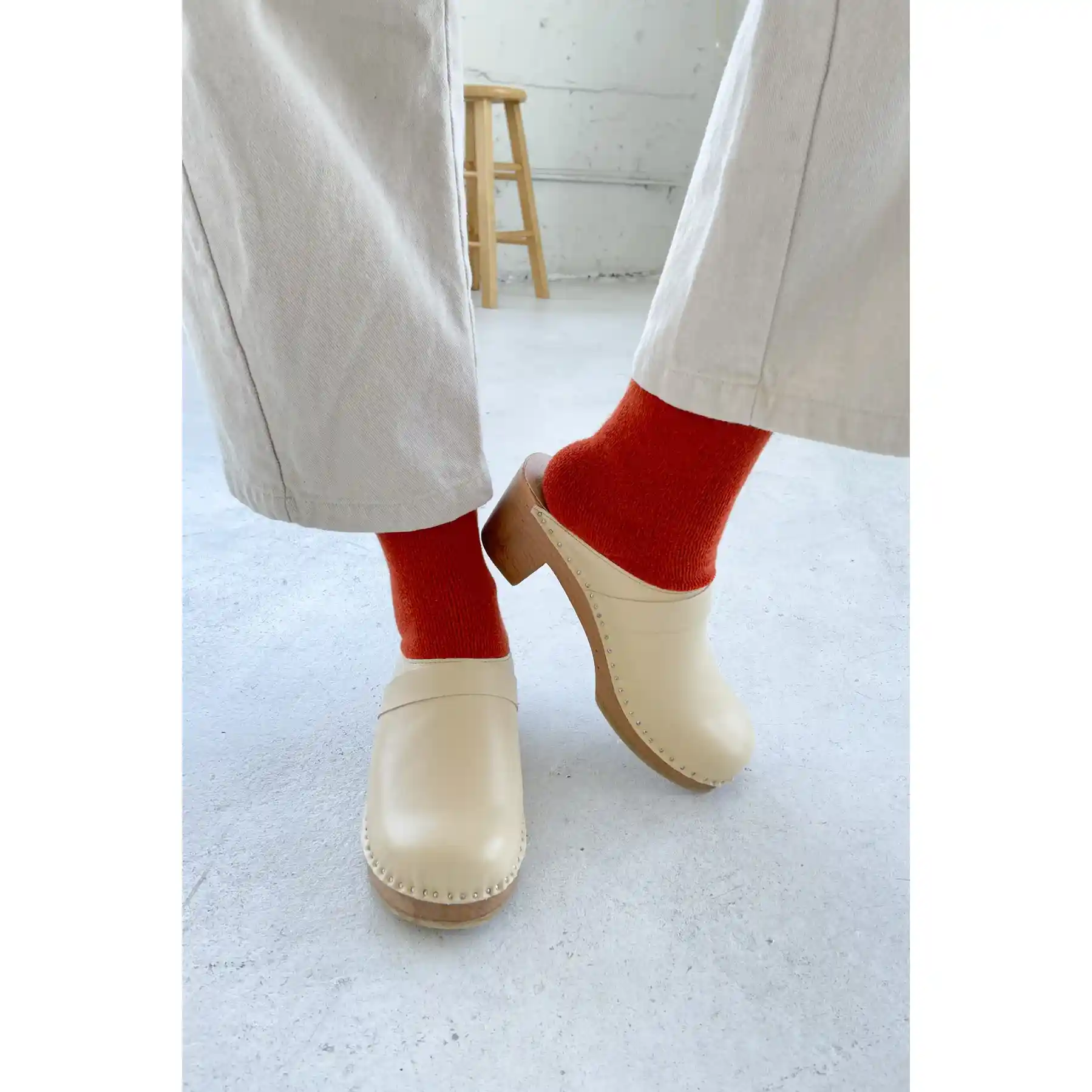 Le Bon Shoppe Womens Cloud Socks, burnt orange - Image 2
