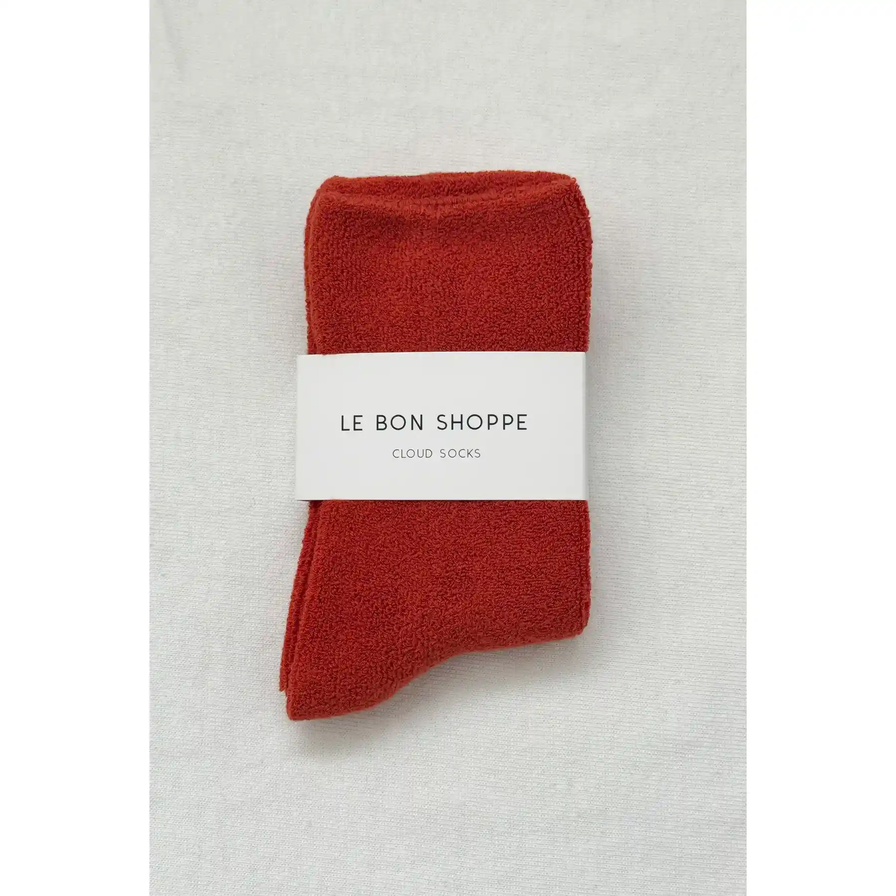 Le Bon Shoppe Womens Cloud Socks, burnt orange - Image 5